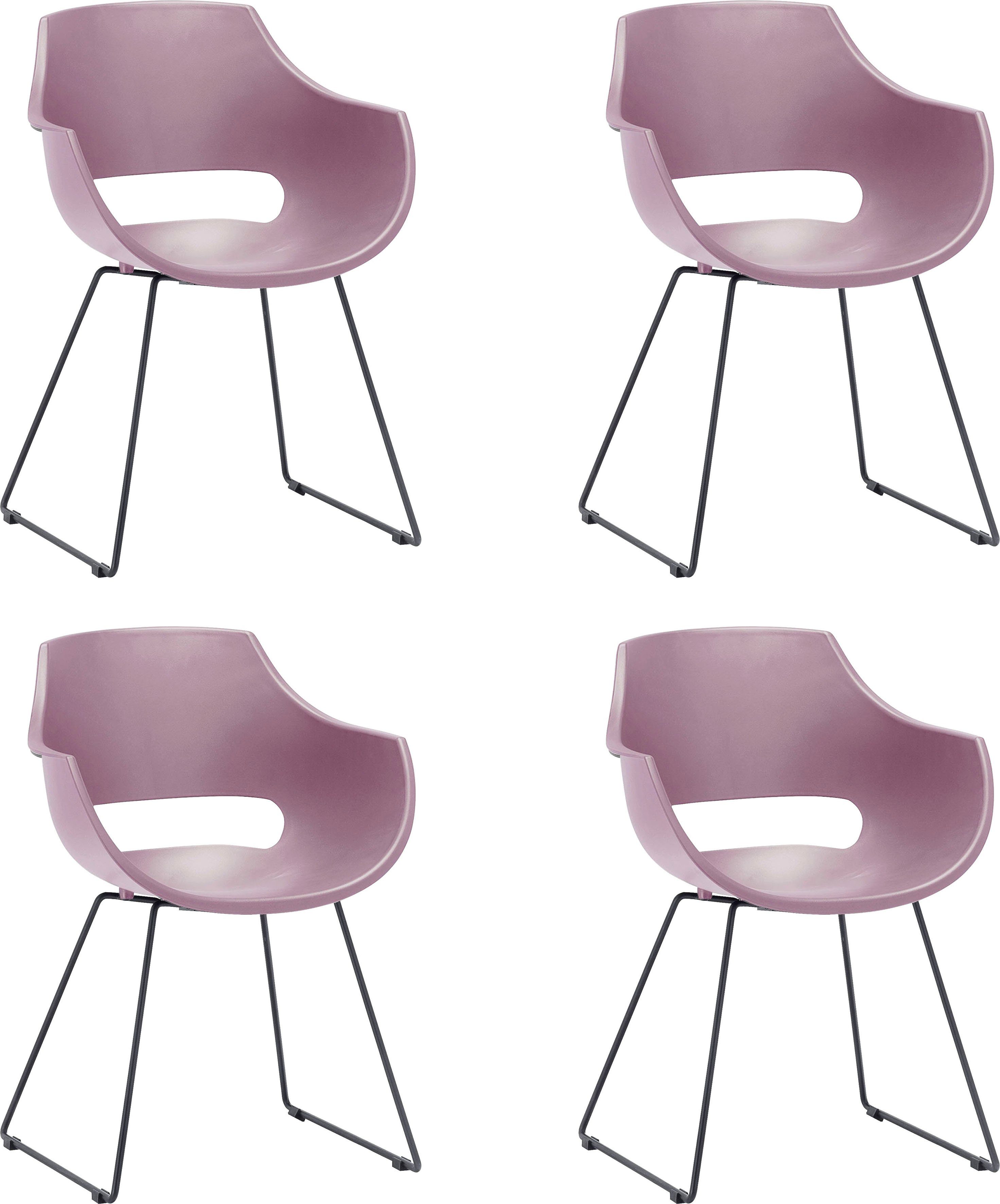 MCA furniture Schalenstuhl Rockville (Set, 4 St), Stuhl belastbar bis 120 Kg Rot | Rot | Schalenstühle