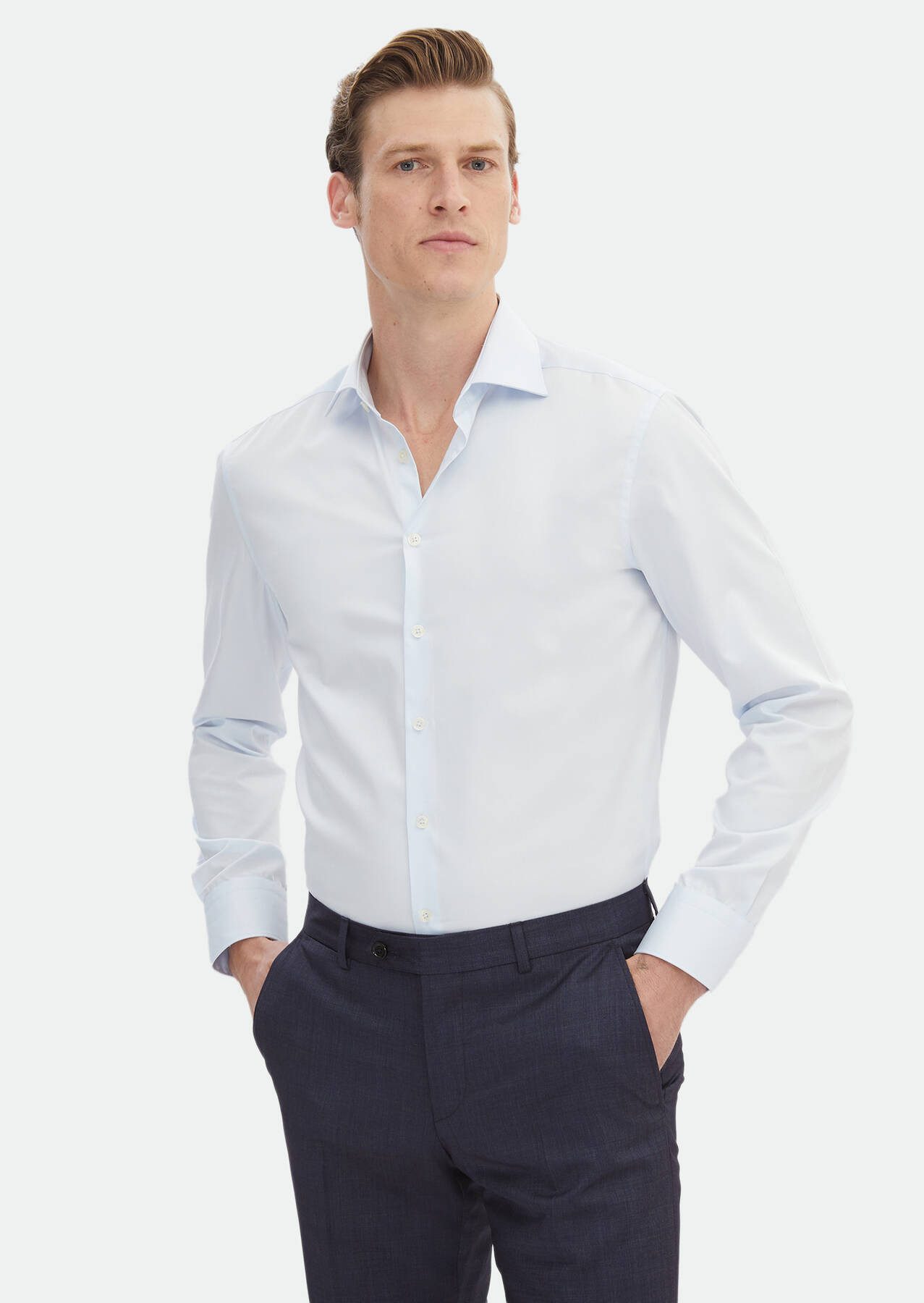 RAMSEY T-Shirt Schlichtes, gewebtes, klassisches Hemd aus 100 % Baumwolle mit regulär