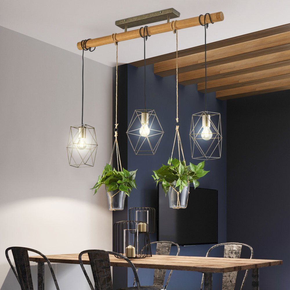 Hängeleuchte, Pendel Decken Lampe Holz Balken Küchen Hänge