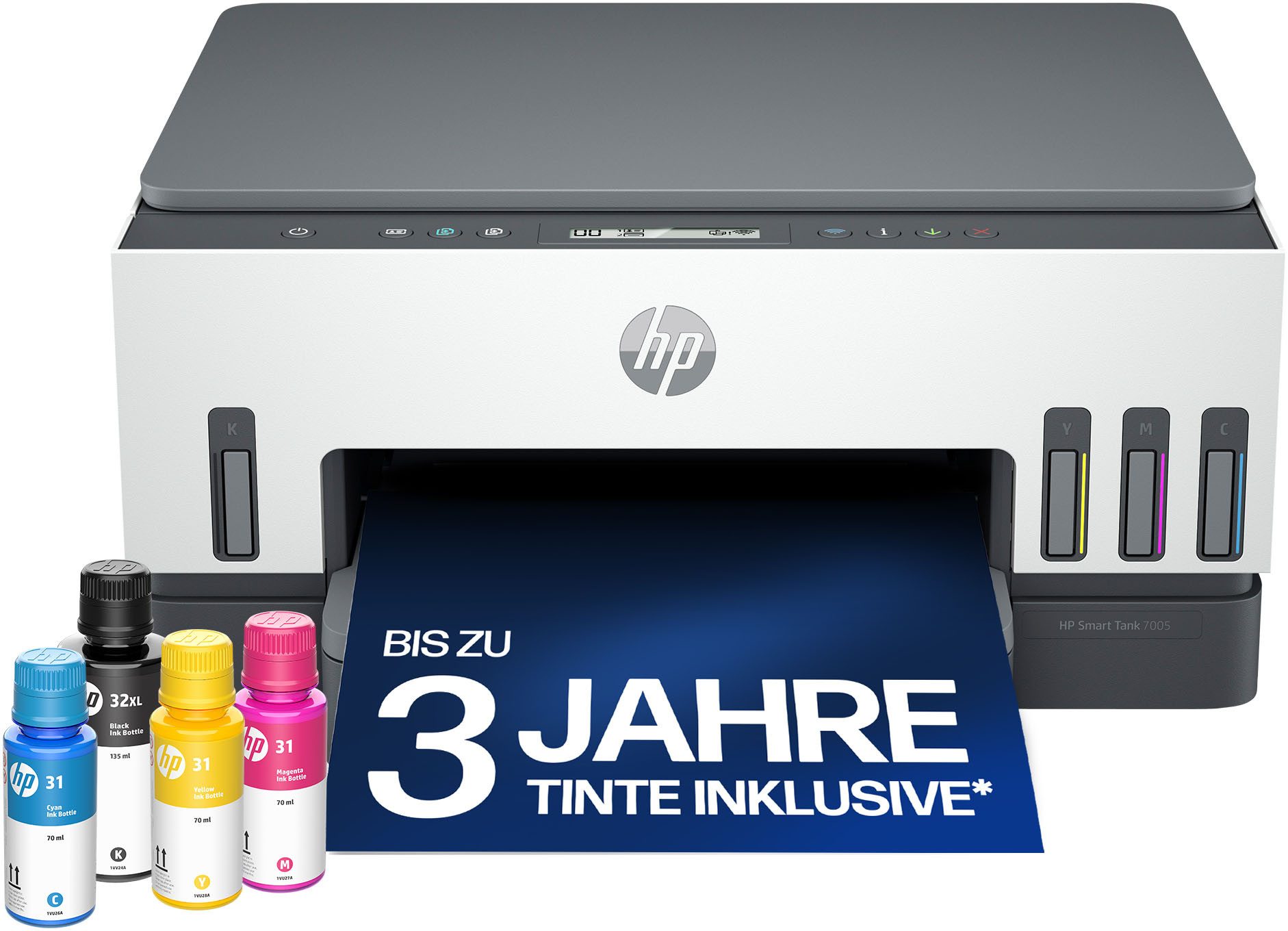 HP Smart Tank 7005 Multifunktionsdrucker, (WLAN (Wi-Fi), Bluetooth, Wi-Fi Direct, Bis zu 20€ Cashback sichern! Nur bis zum 31.10.2026)