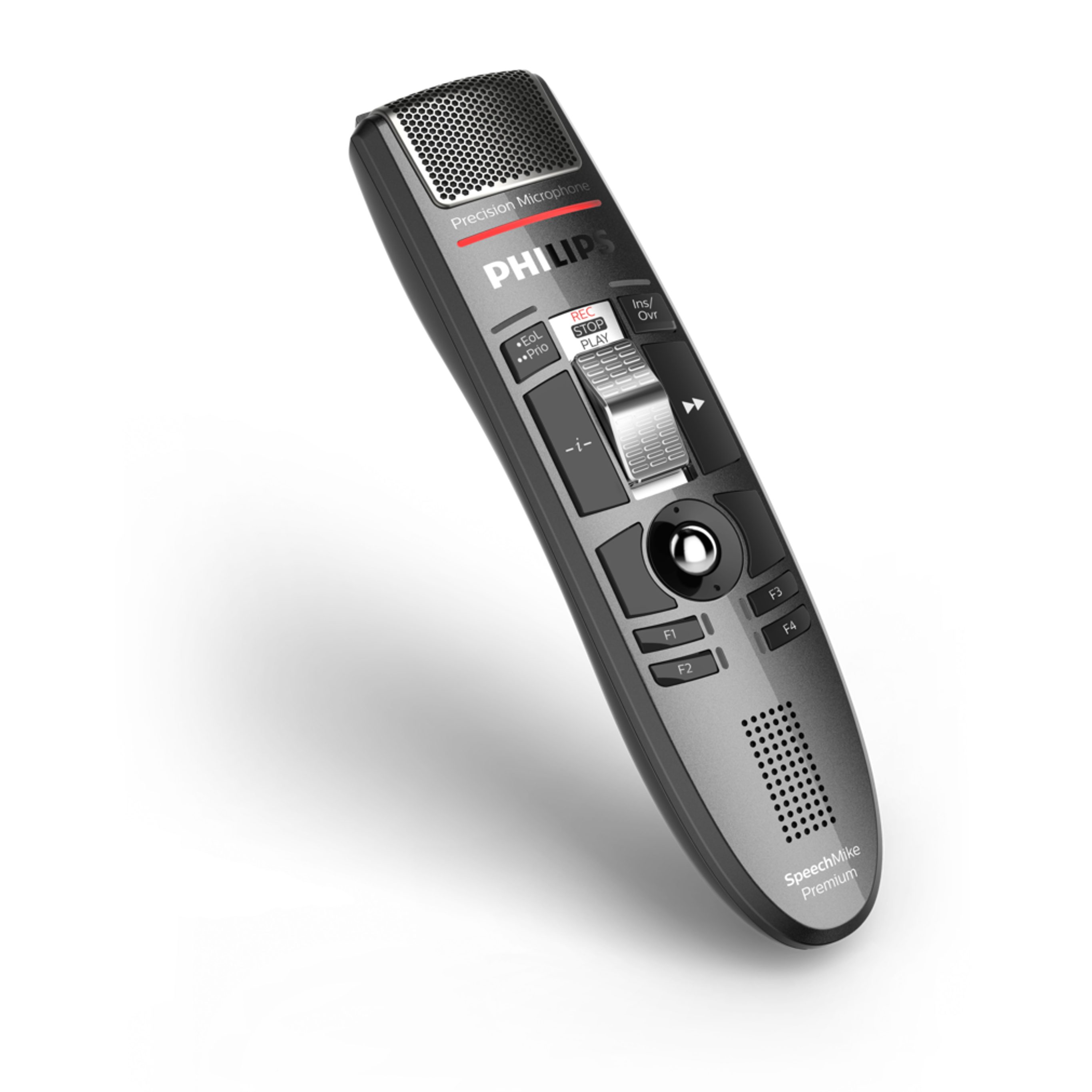 Philips LFH3510 SpeechMike Premium Diktiermikrofon Digitales Diktiergerät (Studioqualität, Trackball, Schiebeschalter, Bewegungssensor)