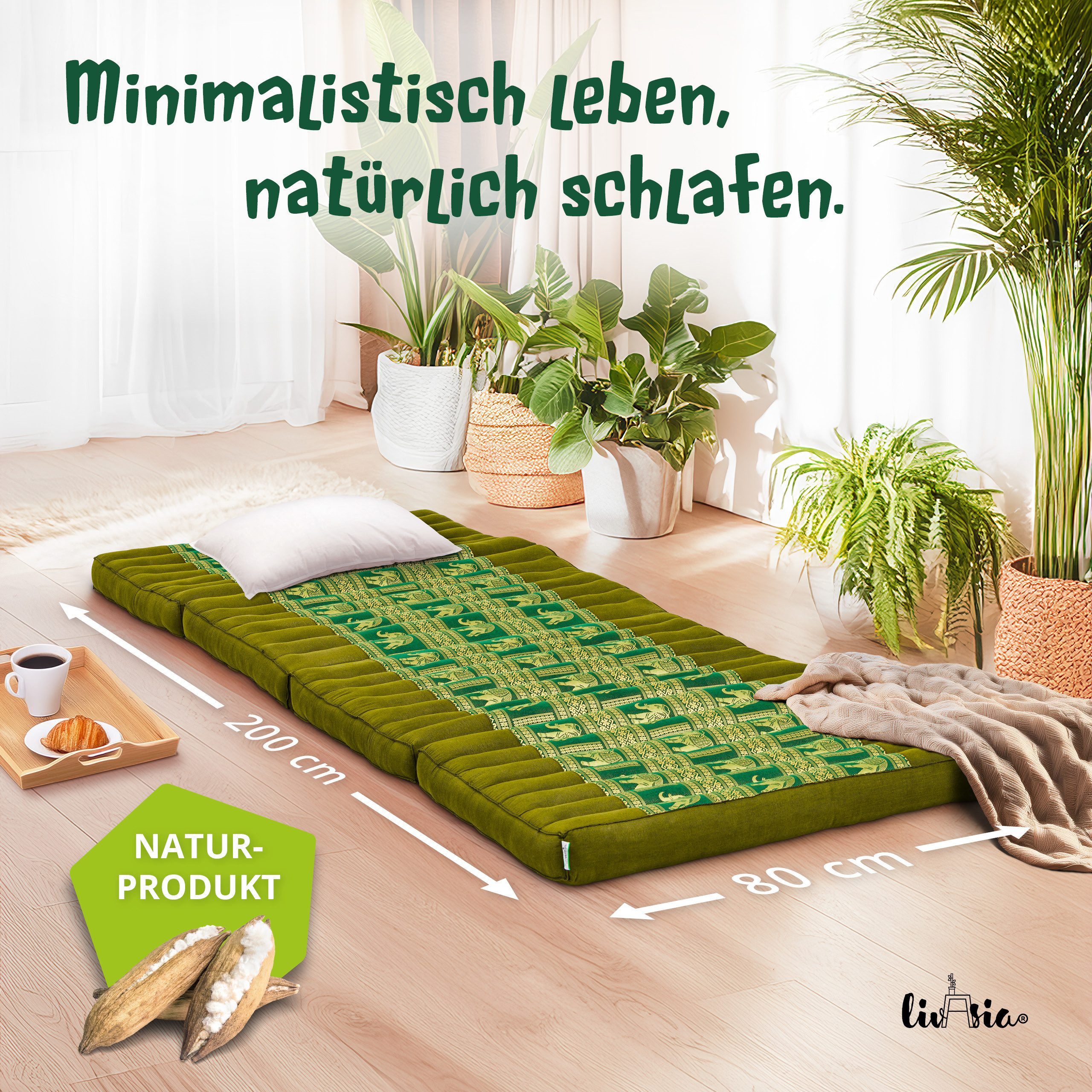Klappmatratze Klappmatratze 80 cm (Deluxe) vegan und günstig online kaufen