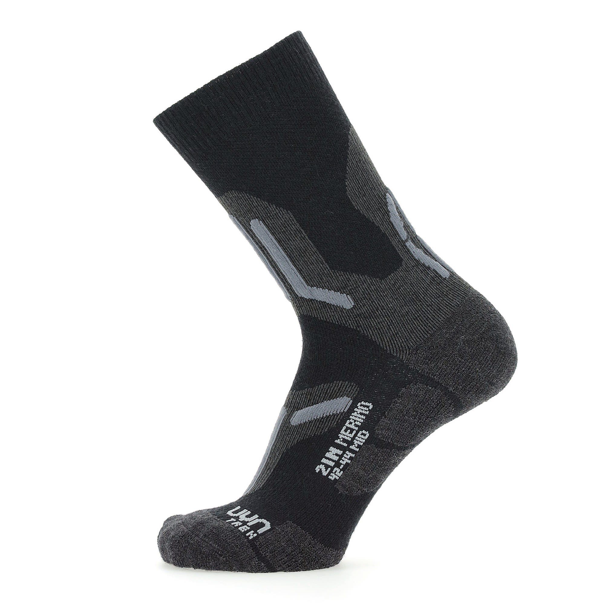 UYN Sportsocken Uyn M Trekking 2in Merino Mid Socks Herren Black - Grey