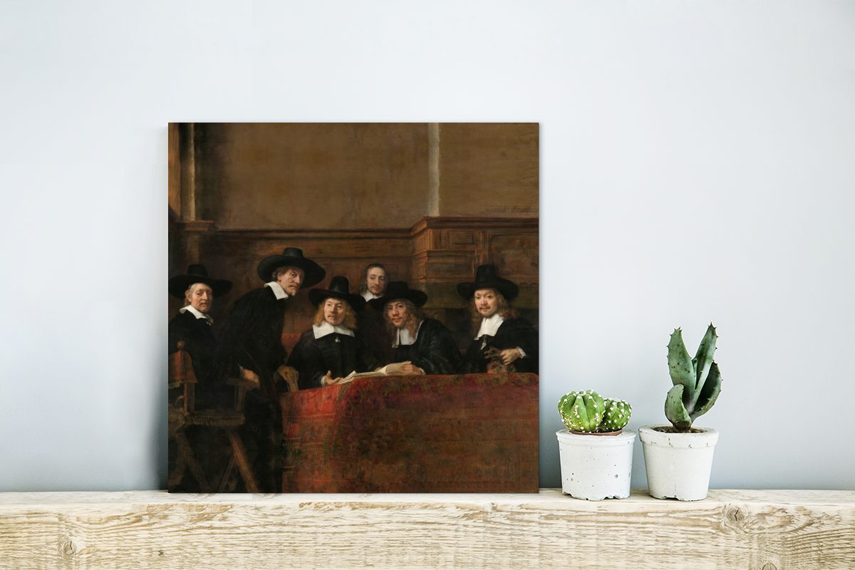 Metallbild von deko Stahlmeister van Rijn, Rembrandt St), Die (1 Metall, Alu-Dibond-Druck, aus MuchoWow Gemälde - Aluminium Gemälde