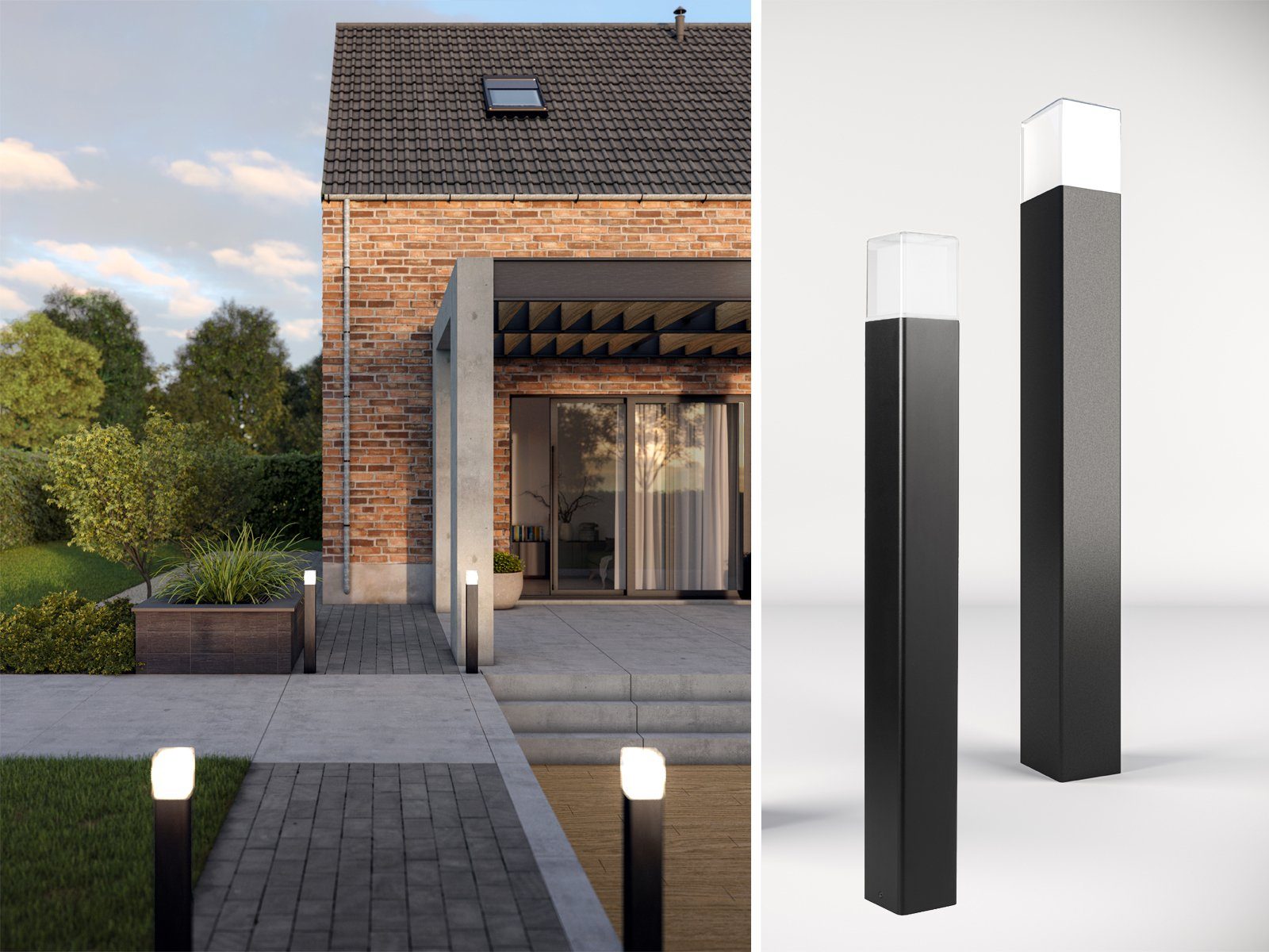 smartwares LED Pollerleuchte, LED fest integriert, günstig online kaufen
