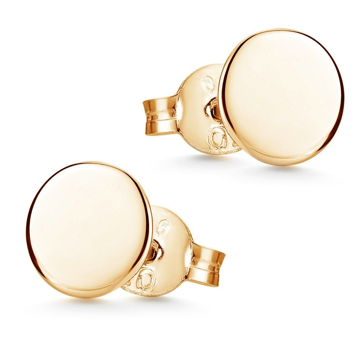 Materia Paar Ohrstecker Plättchen Basic Gelbgold Ohrringe klein 3-7mm SO-38 günstig online kaufen