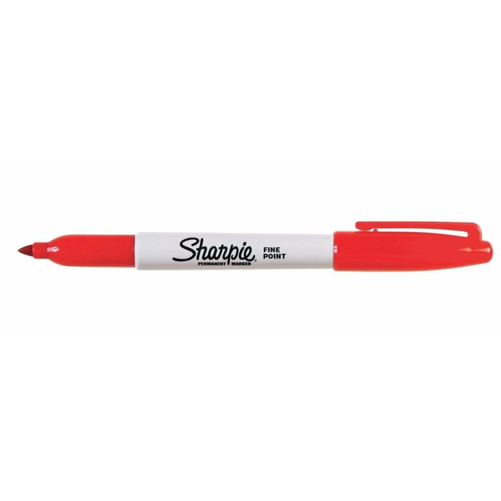 Sharpie Marker Dauermarker Fine Point Rot 12 Stück