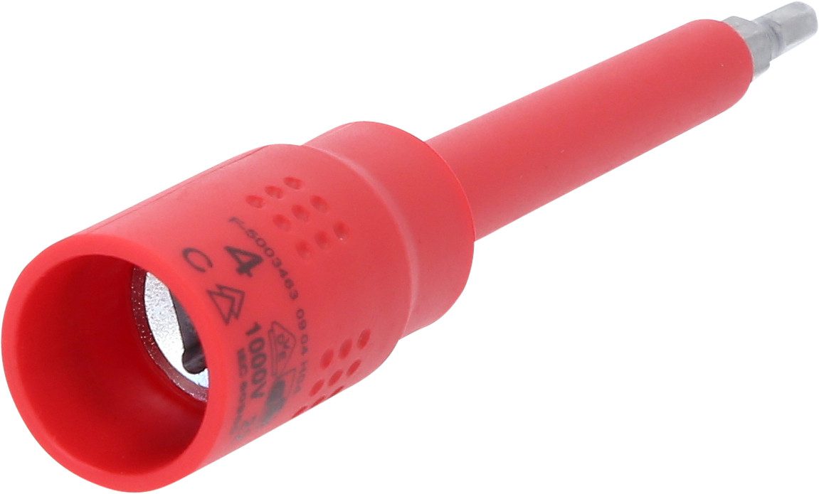 KS Tools Stecknüsse 3/8" Isolierte Bit-Stecknuss Innensechskant, 4mm, 122mm lang (118.38