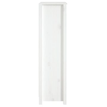 furnicato Bücherregal Weiß 50x35x125,5 cm Massivholz Kiefer
