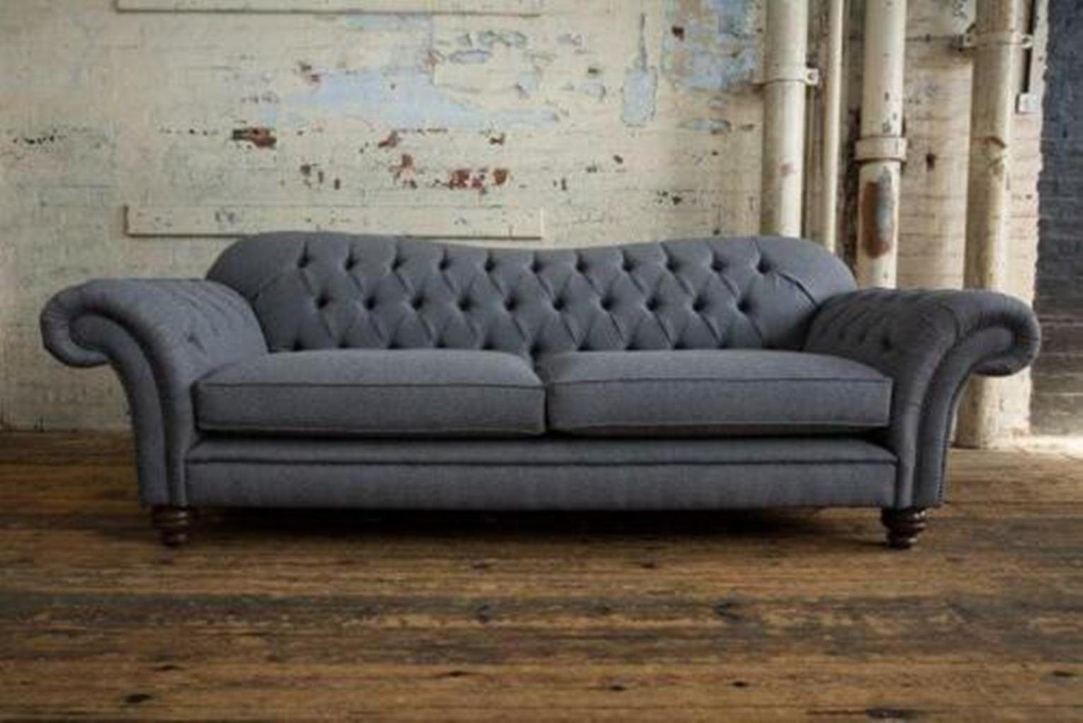 JVmoebel Chesterfield-Sofa, Sofa 4 Sitzer Couch design Chesterfield Polster Sitz Garnitur Leder