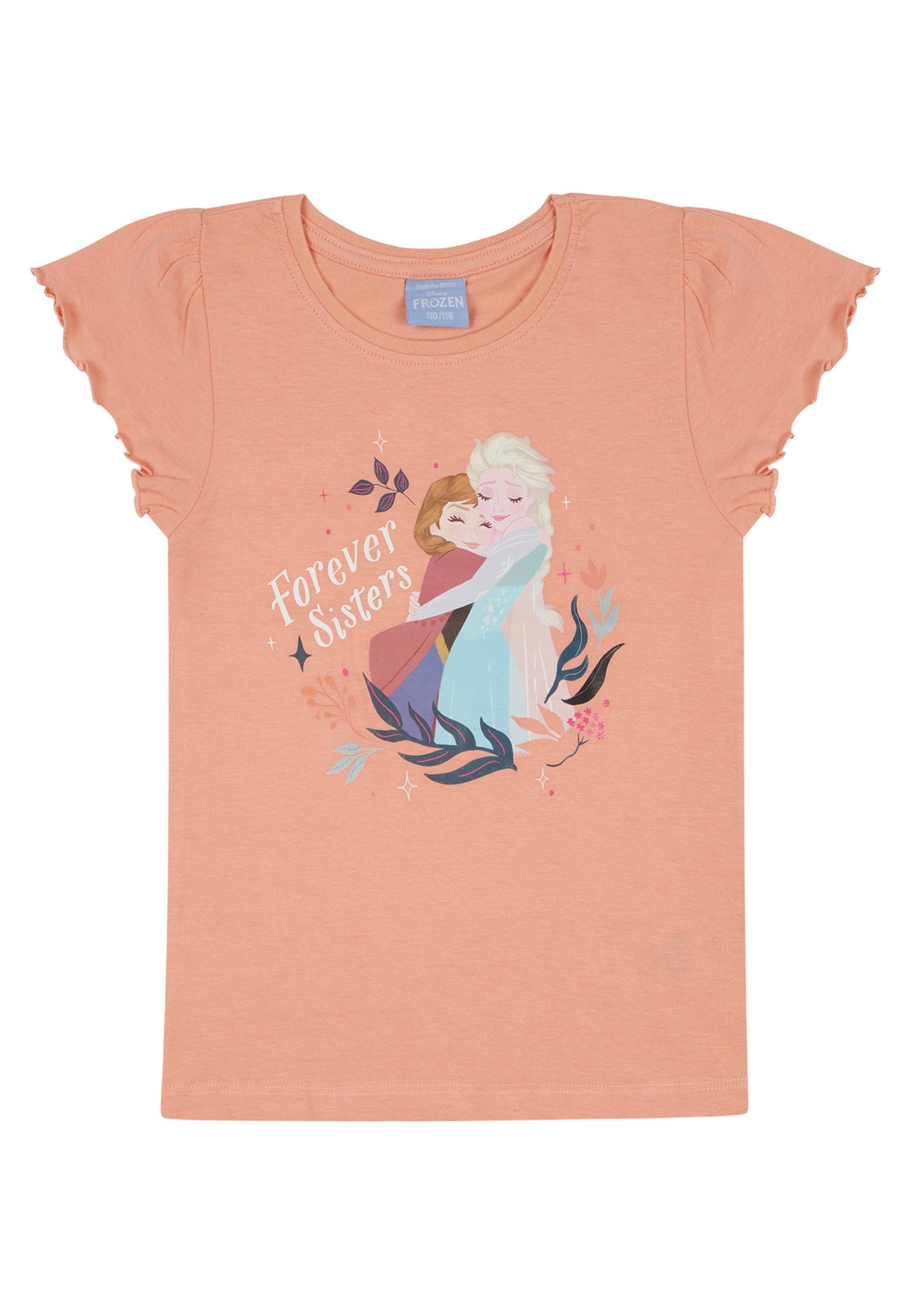 Disney Frozen T-Shirt Frozen - Die Eiskönigin Mädchen T-Shirt Shirt Top Oberteil Elsa & Anna