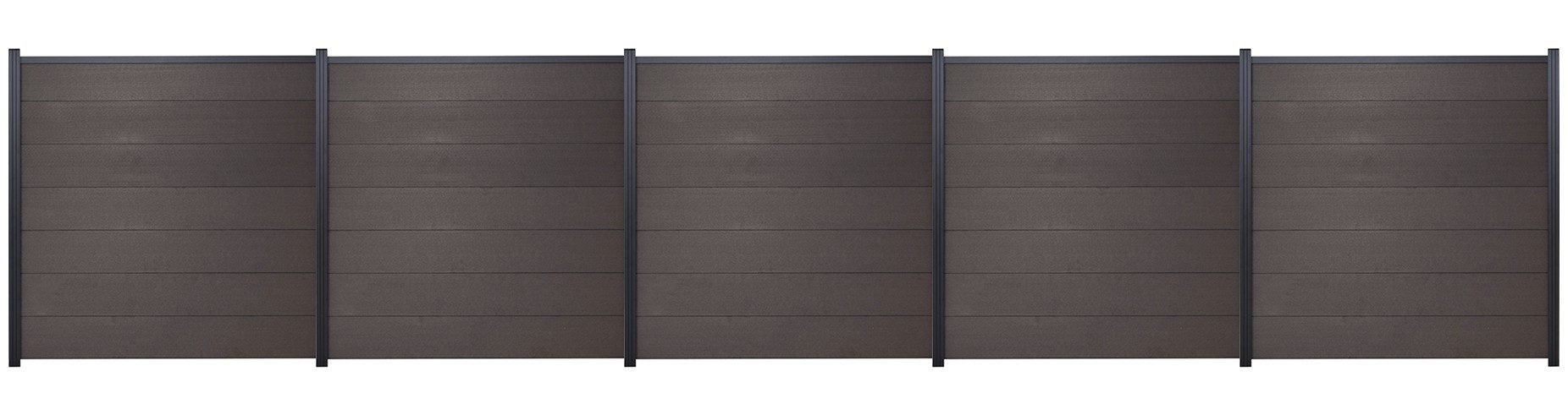 GartenLand Zaun Komplettset Ameland WPC Anthrazit, günstig online kaufen