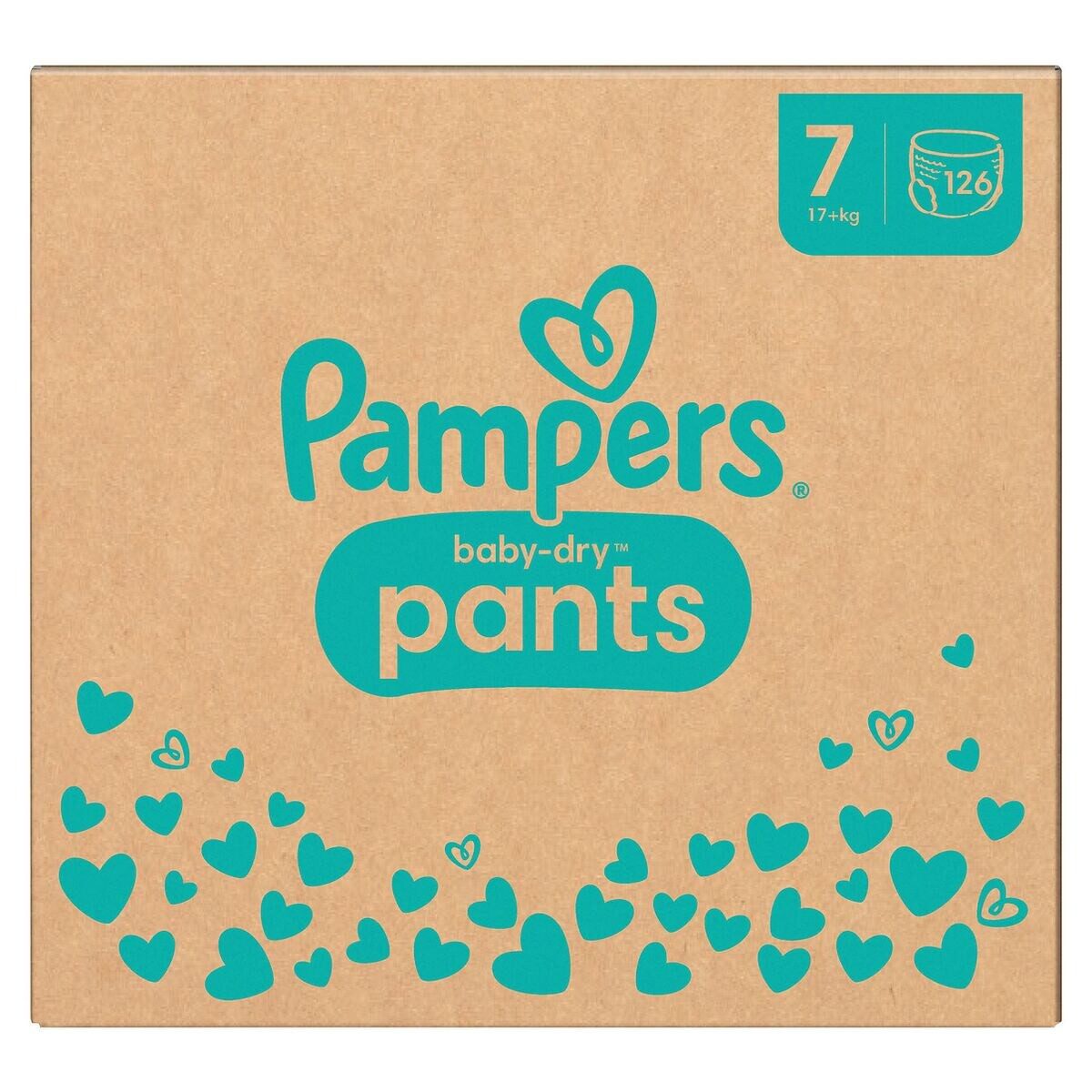 Pampers Windeln Monatsbox baby-dry pants, Gr.7 (17+ kg) 126 Stück