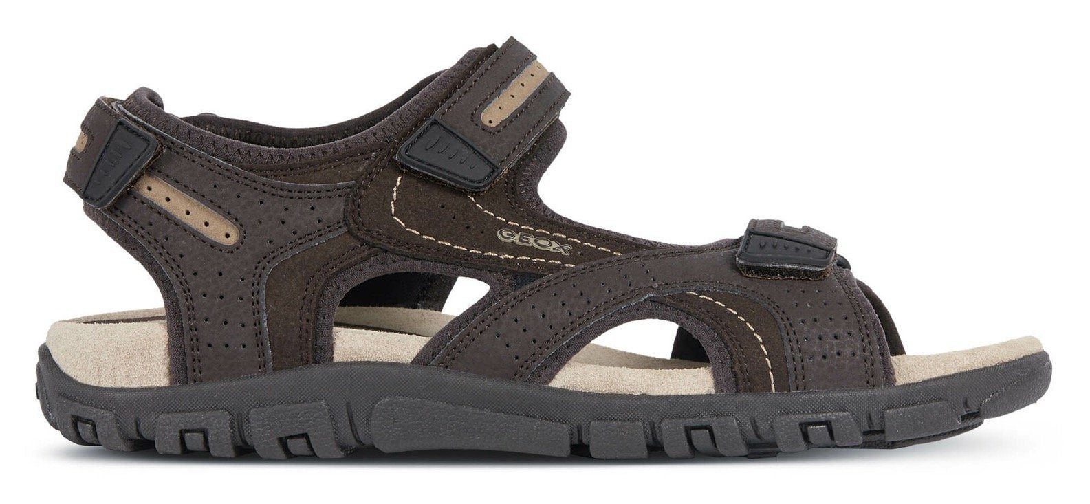 Geox UOMO SANDAL STRADA Sandale, Sommerschuh, Klettschuh, Outdoorsandale, im Trekking-Look