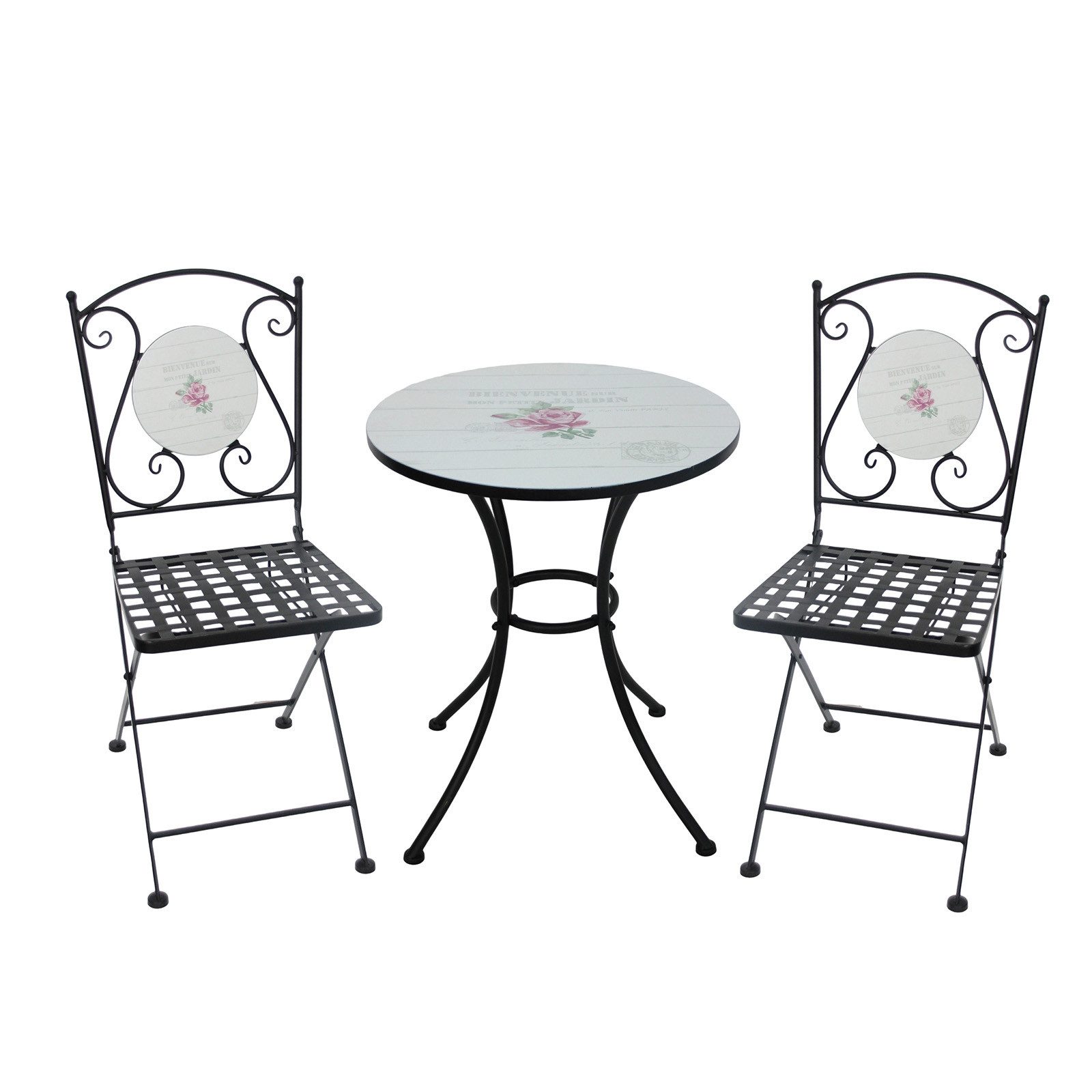 HTI-Living Garten-Essgruppe Tisch und 2 Stühle Celia Bienvenue, (Set, 3-tlg günstig online kaufen