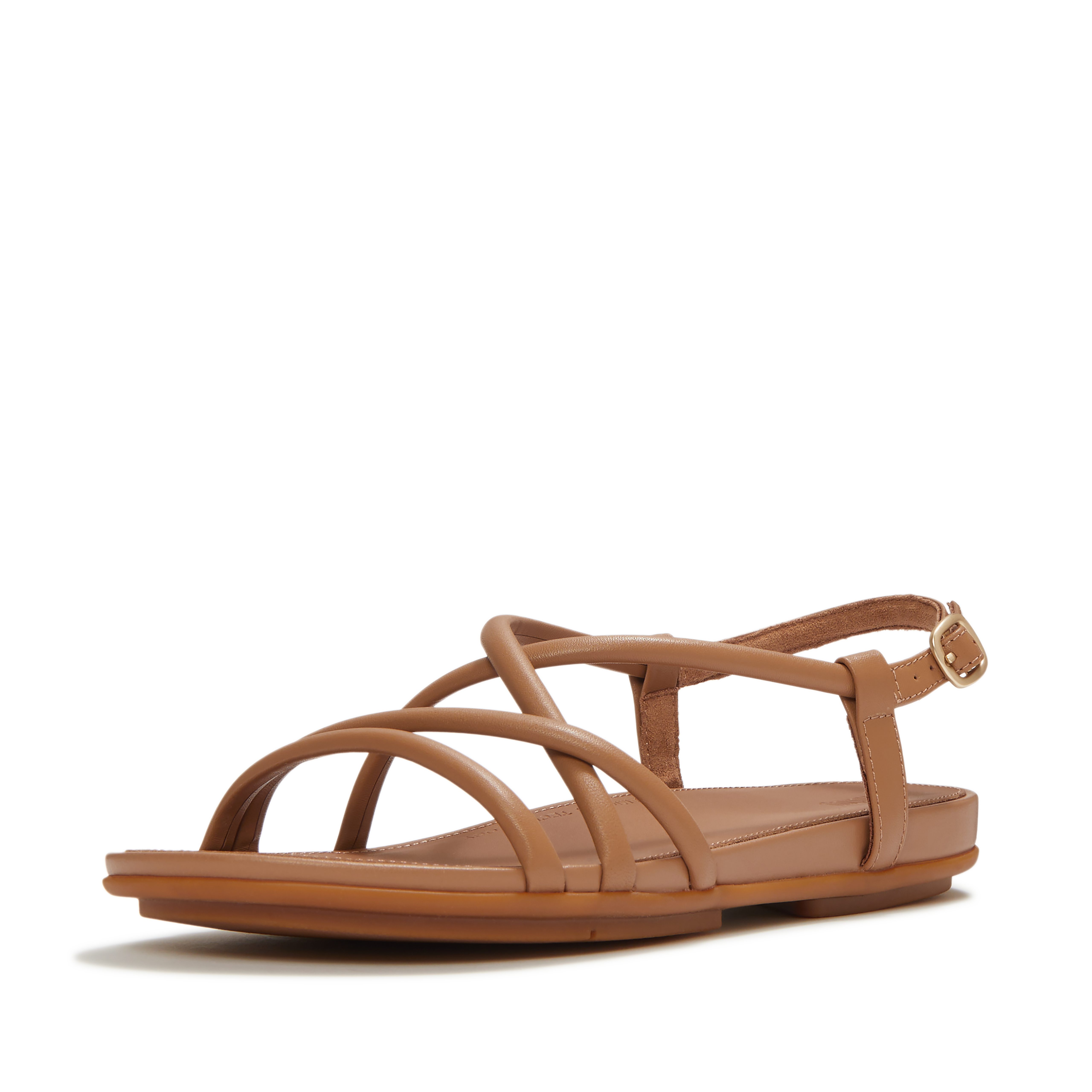 Fitflop GRACIE LEATHER STRAPPY BACK-STRAP SANDALS Riemchensandale Keilabsatz, Sandalette mit verstellbarem Schnallenverschluss