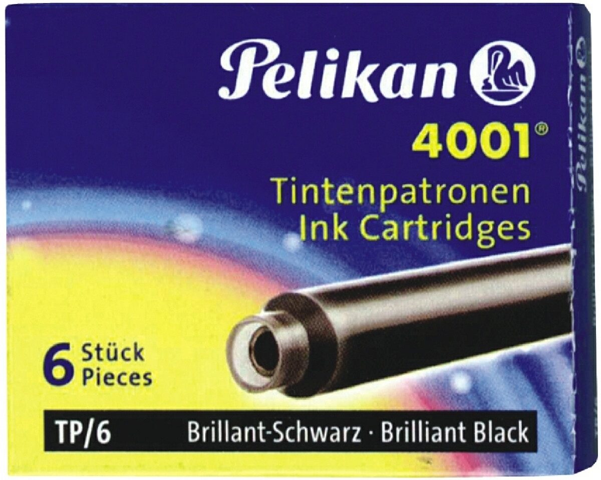 Pelikan Füllhalter Tintenpatrone 4001 brilliant-schwarz VE=6 Stück
