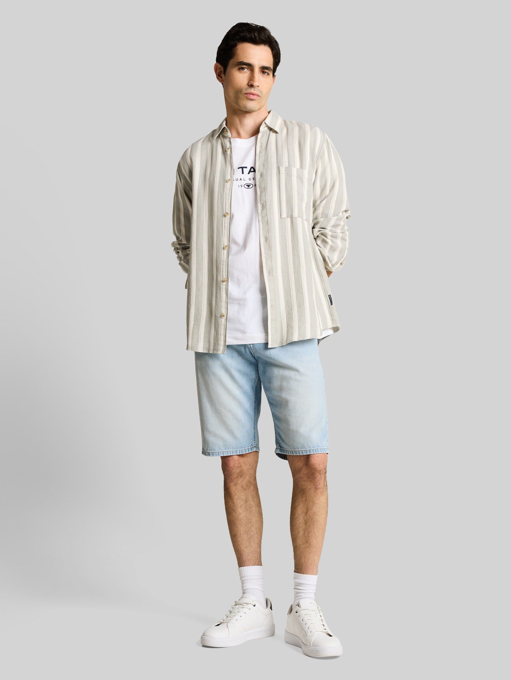 TOM TAILOR Shorts Jeanshosen TTMARVIN STRAIGHT Ultralight Jeans Shorts