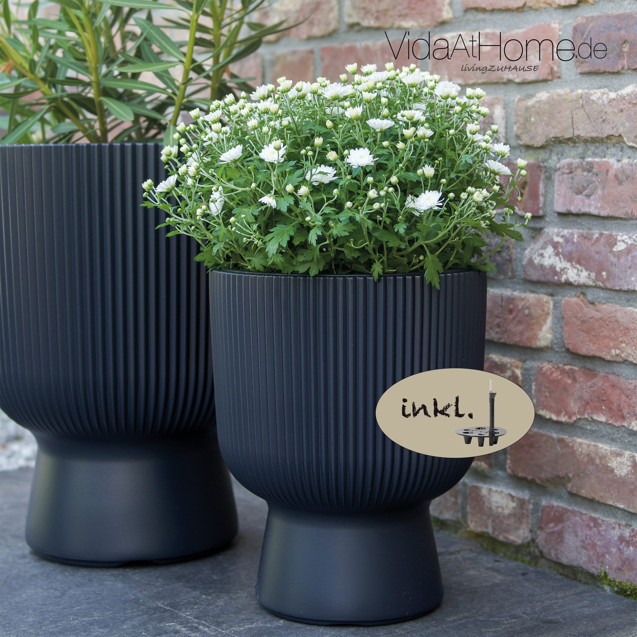 VidaAtHome.de Blumentopf Design-Pflanzgefäße-Set ALVY (2er Set) günstig online kaufen