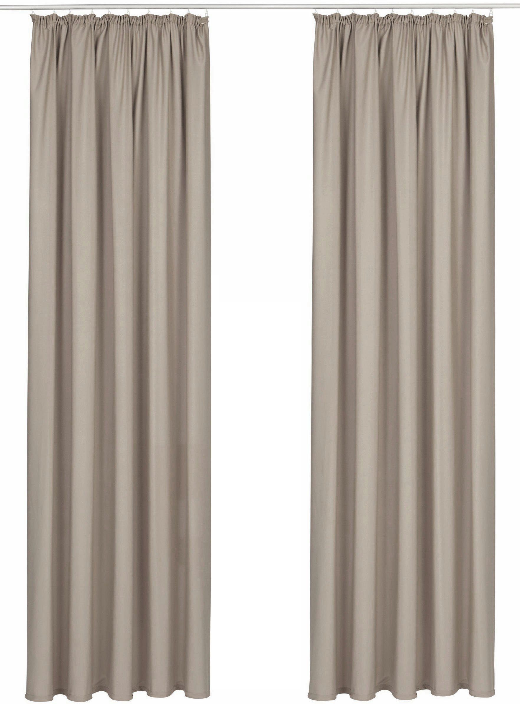 Bruno Banani Vorhang Lagan (2 St), Kräuselband, blickdicht, Polyester, 2-er günstig online kaufen