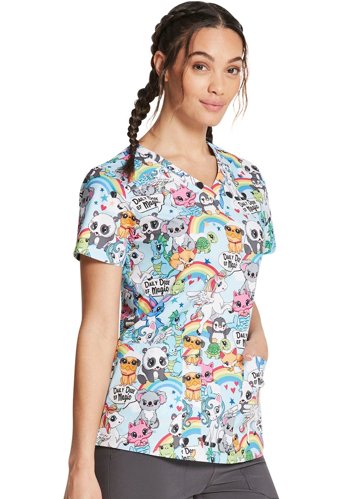 Dickies Funktionsbluse Bunt bedruckter Damen Kasack günstig online kaufen