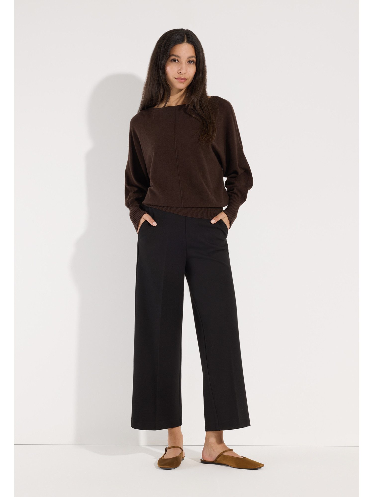 MORE&MORE Culotte bequeme, verkürzte Jerseyhose