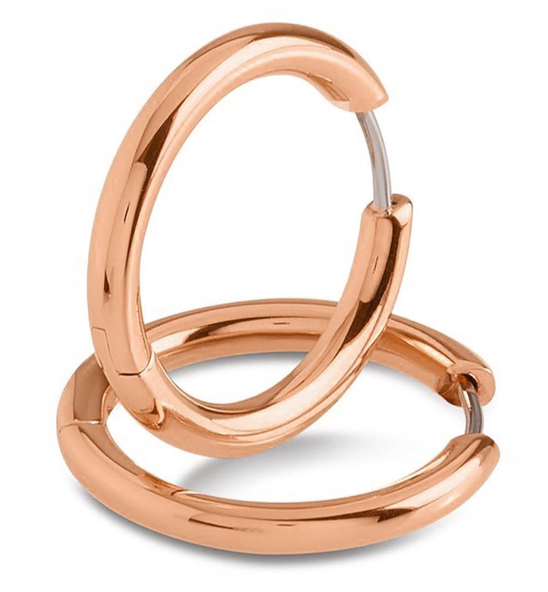 Boccia Paar Creolen Damen-Creolen Titan Roségoldfarben 23 mm