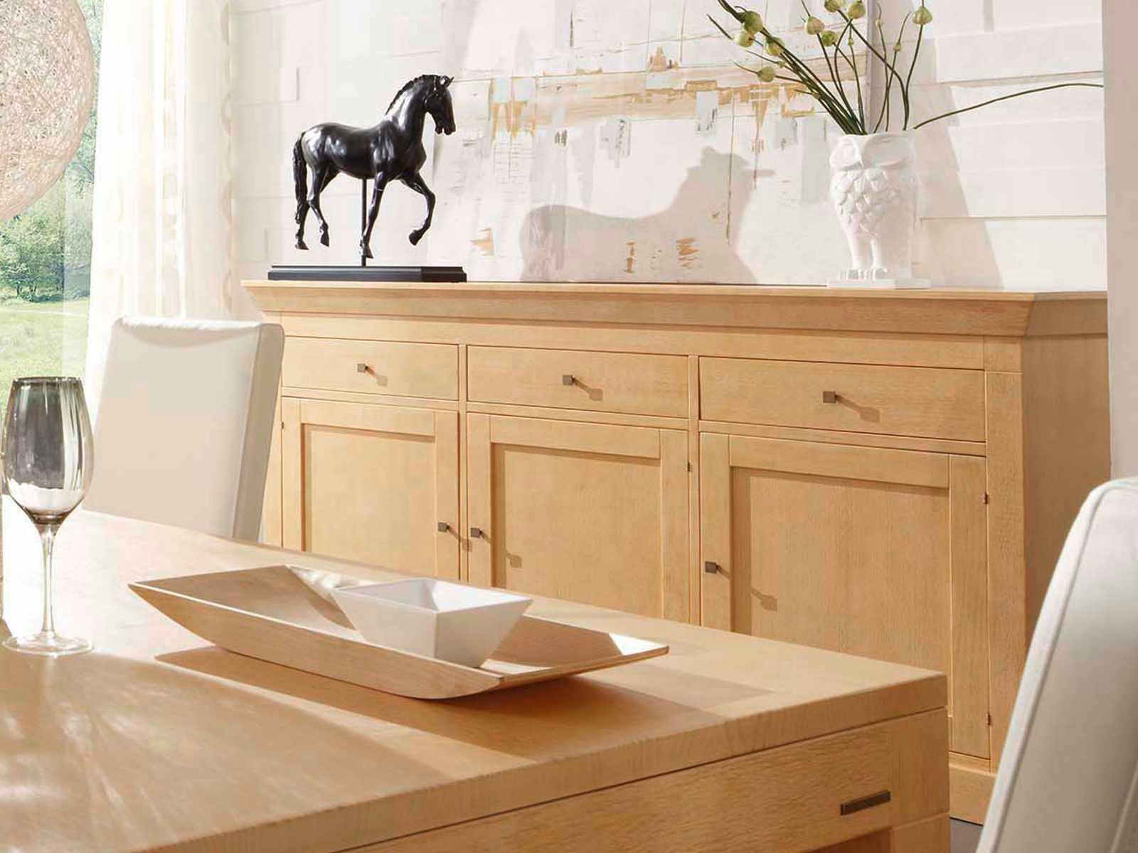 Casamia Sideboard Sideboard Kommode Anrichte Santos 3 Schubladen 3 Türen Pinie massiv