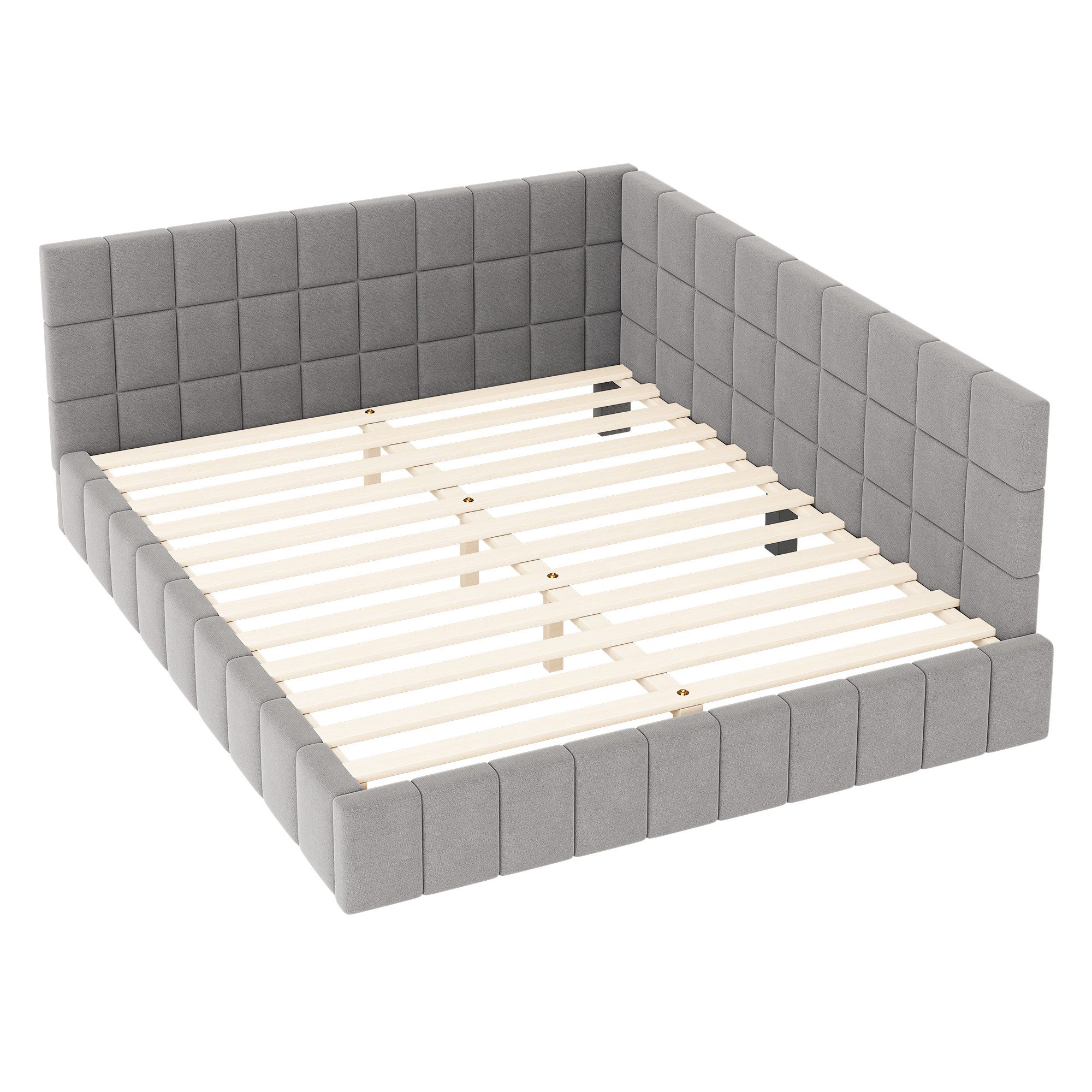 OKWISH Polsterbett Polsterbett Doppelbett Daybett Tagesbett 140x200 cm (Sam günstig online kaufen