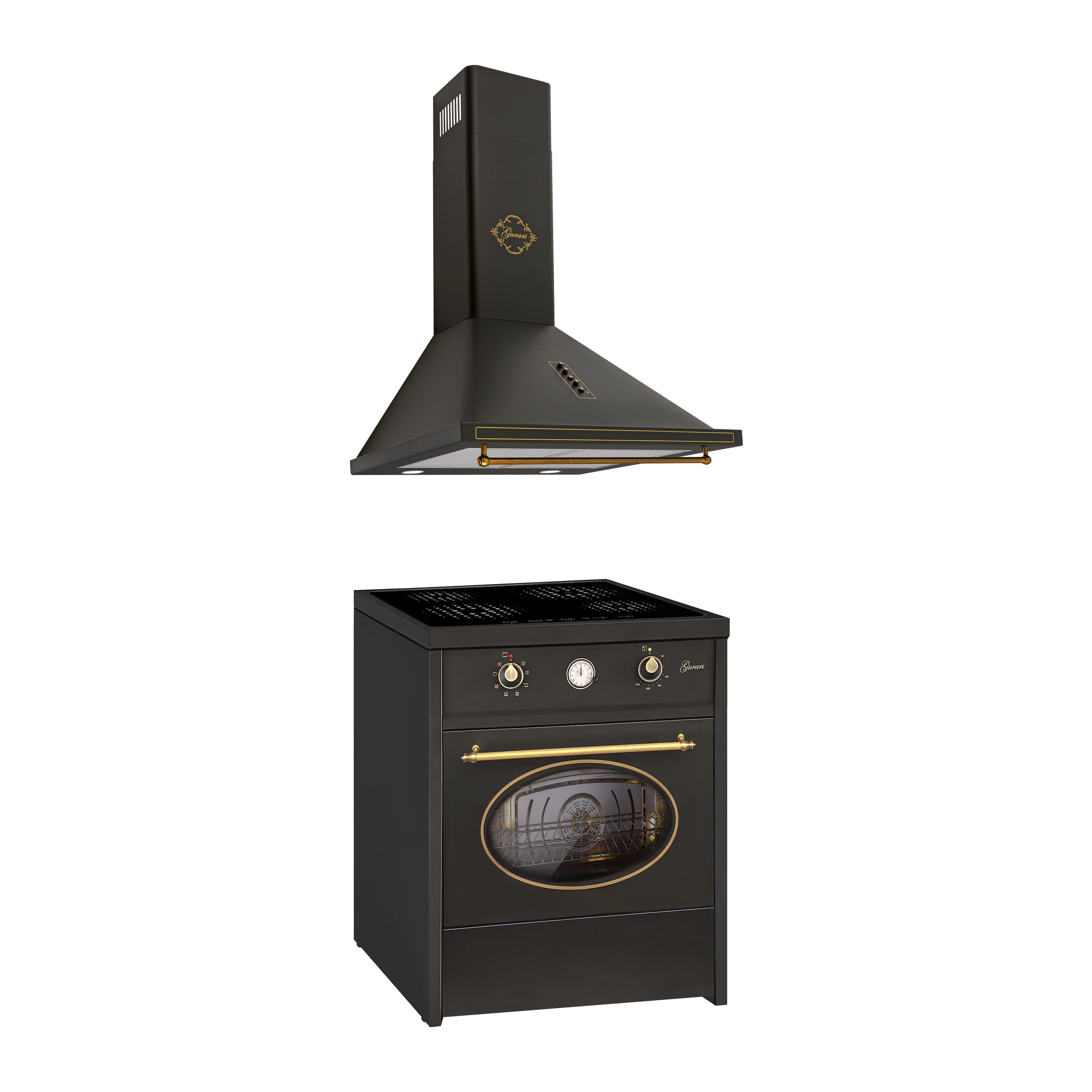 GURARI Induktions-Standherd GCH E 612 BL r GCH 975 Bl 6, mit 1-fach ...