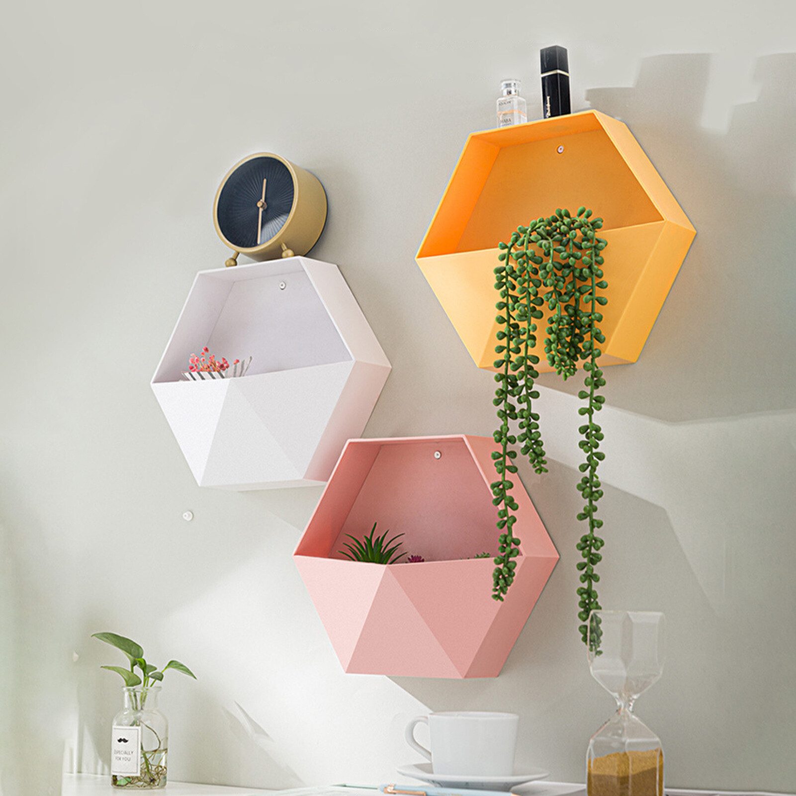 SEEZSSA Wandregal Multifunktionaler Blumentopf-Wandhalter im minimalistisch günstig online kaufen