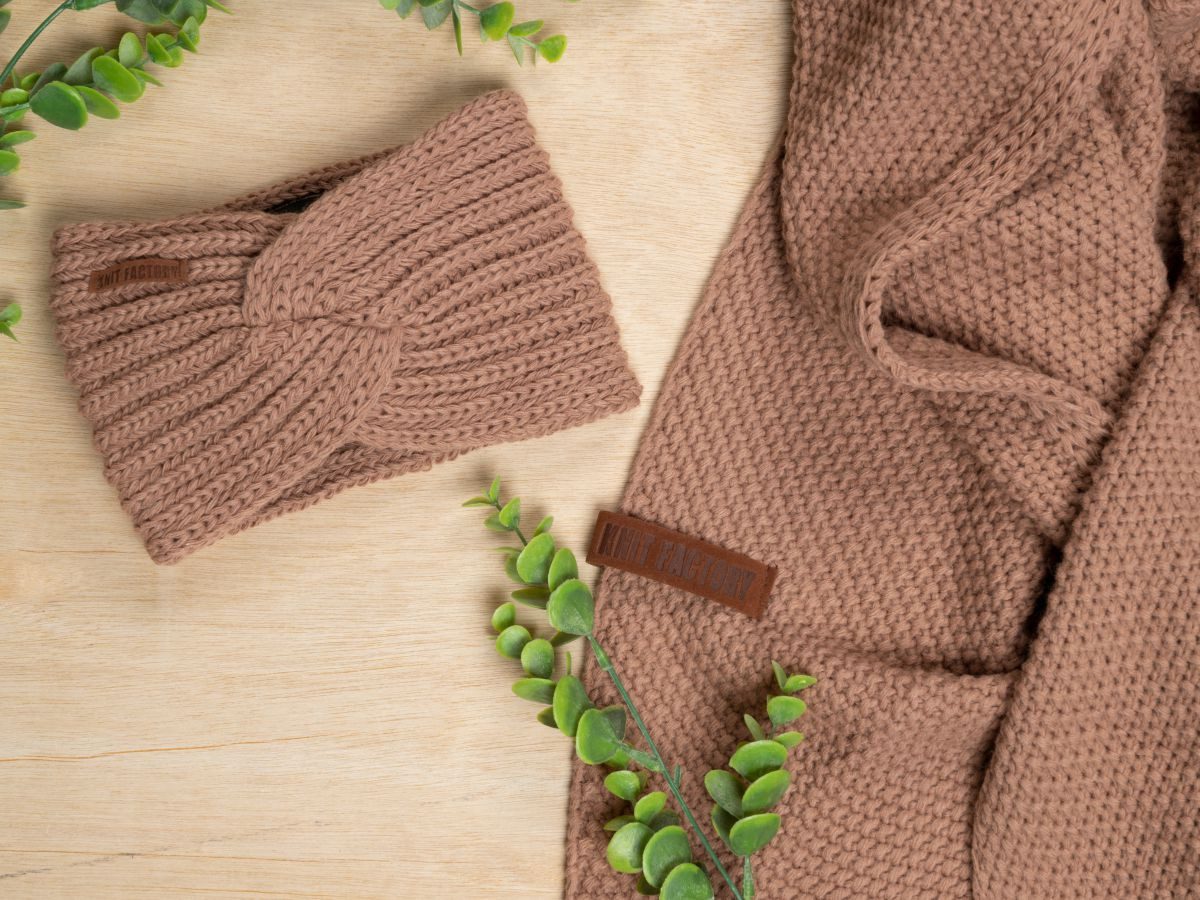 Knit Factory Stirnband Joy Stirnband Iced Clay (1-St) Strick Stirnband