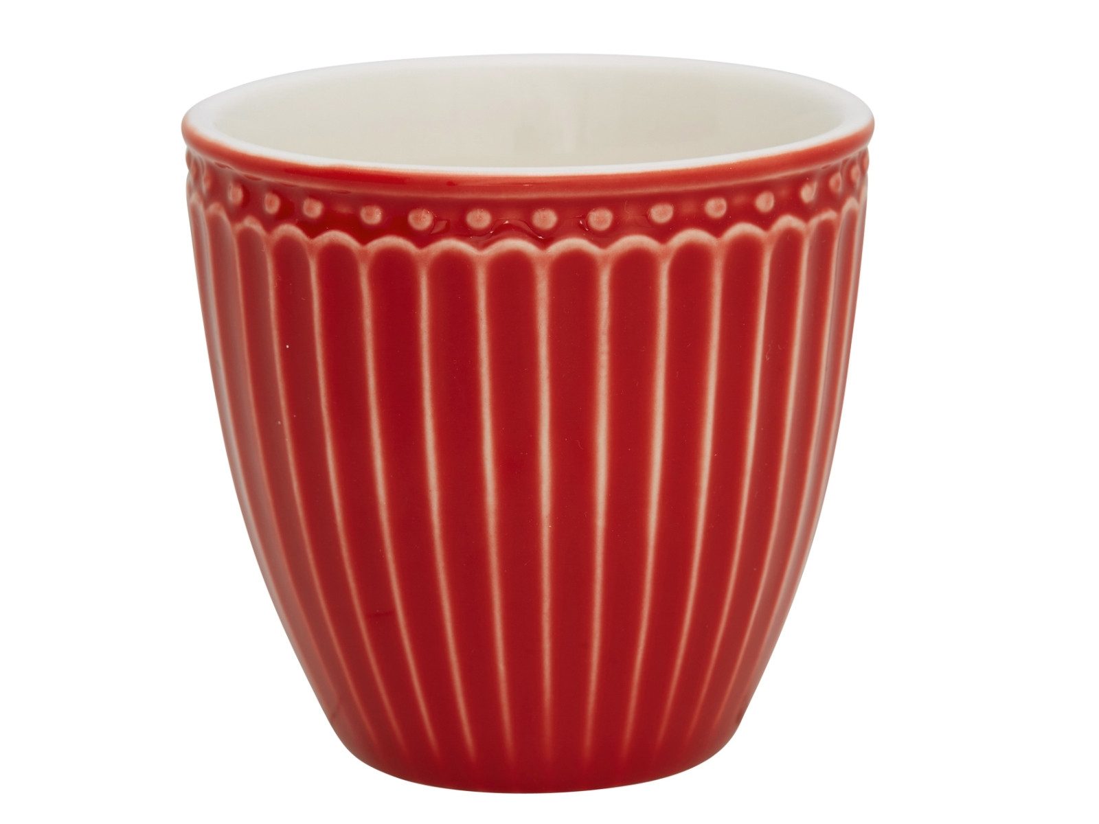 Greengate Becher Alice Mini Latte Cup red 0,1 l, Steinzeug