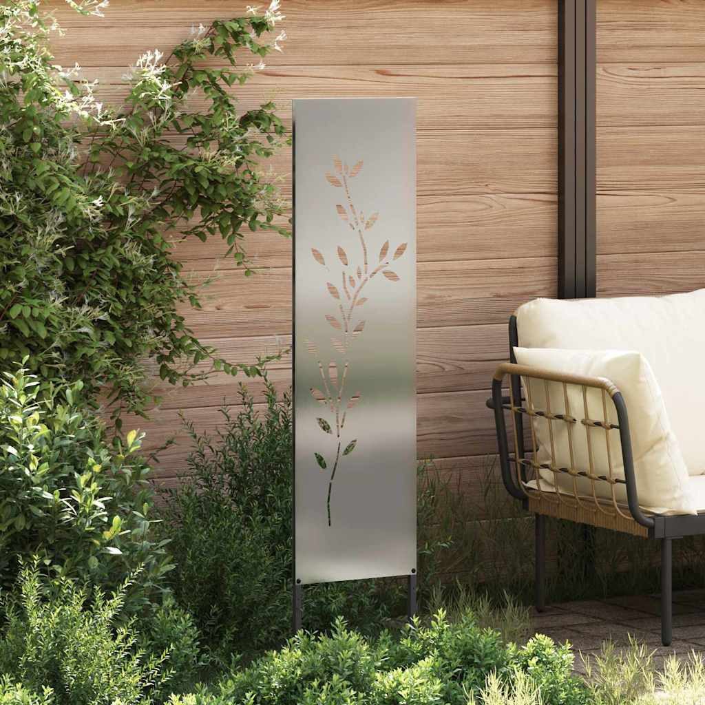 vidaXL Wandbild Garten Sichtschutz-Leinwand Silber 32 günstig online kaufen