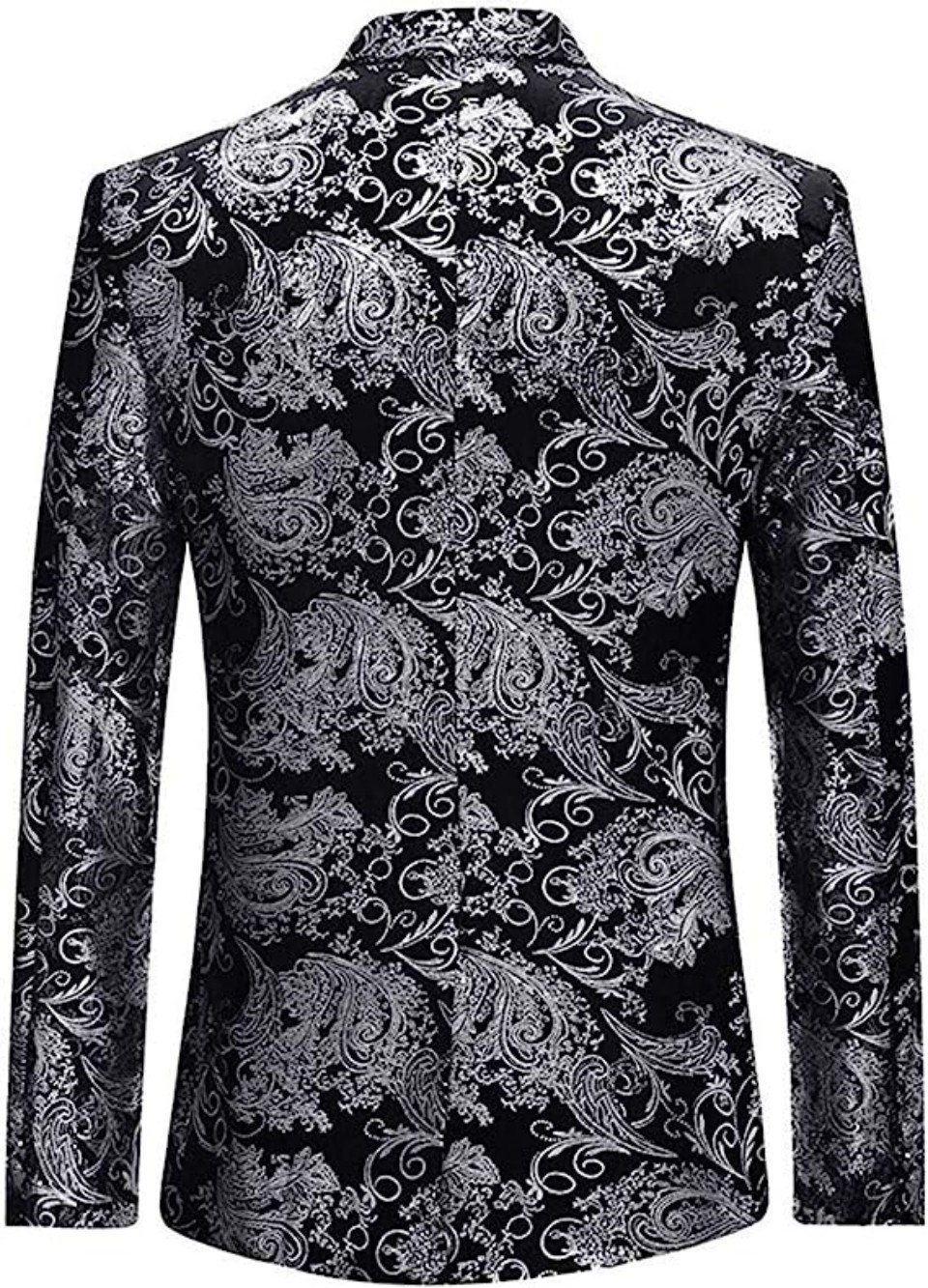 Allthemen Sakko Herren 2 Knöpfe Pailletten Blazer für Party
