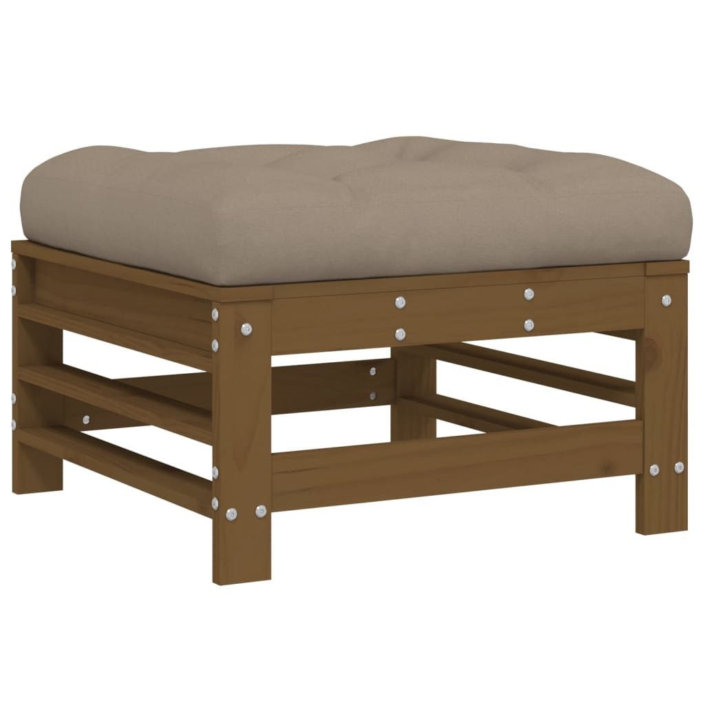 vidaXL Sofaelement Gartenhocker mit Kissen 2 günstig online kaufen