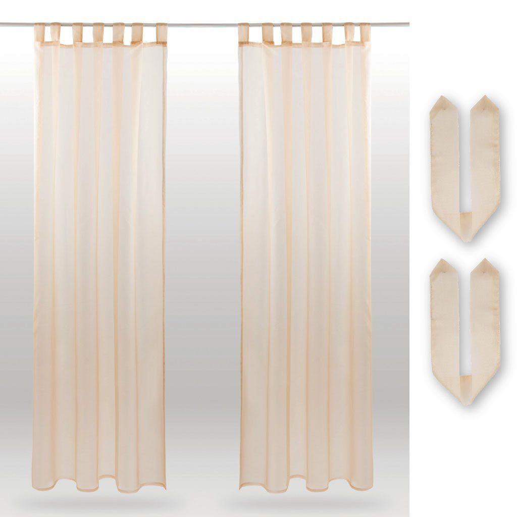 Bestlivings Vorhang, Schlaufen (2 St), transparent, günstig online kaufen