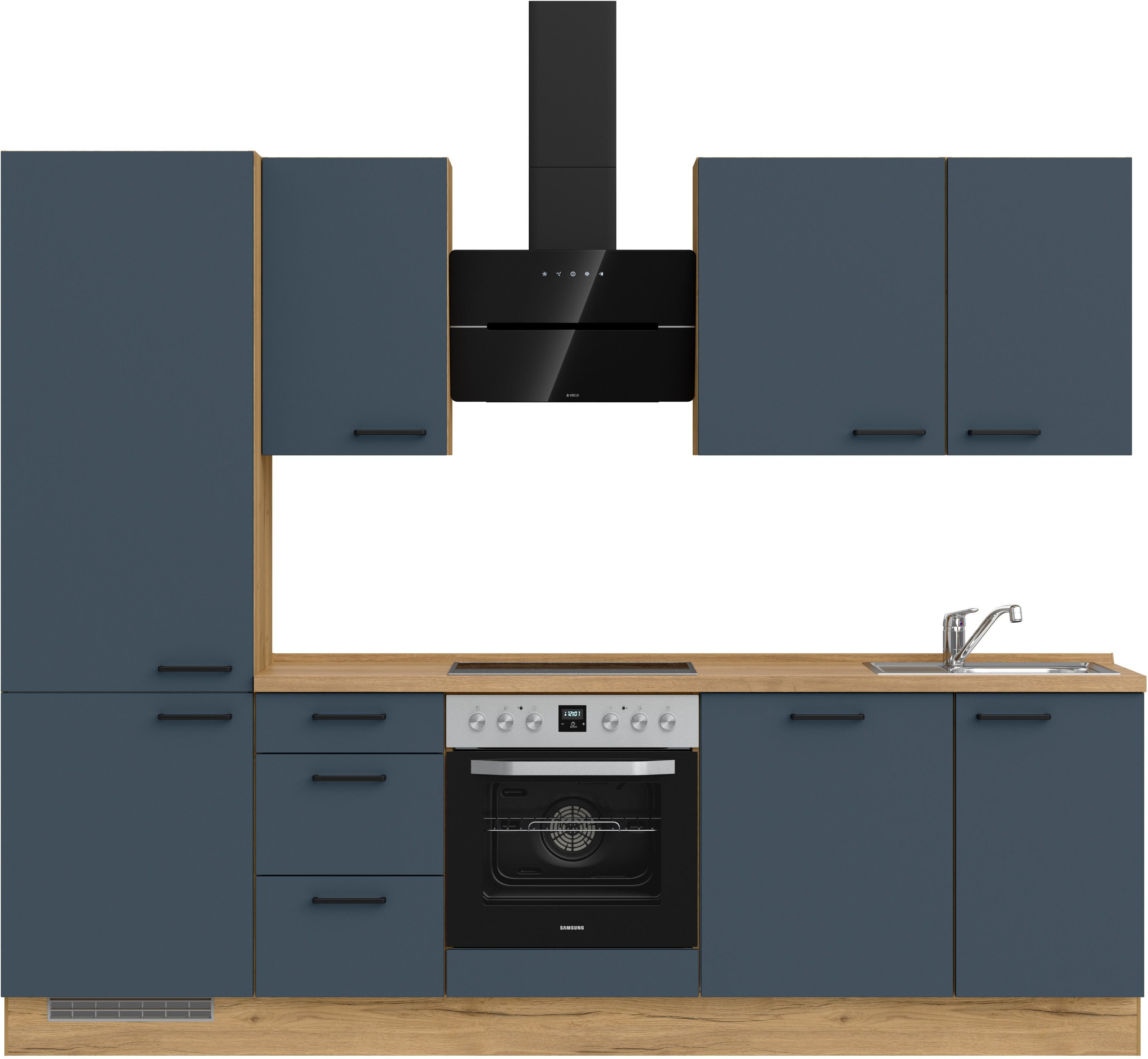 nobilia® Küchenzeile "Easytouch II", NEU: individuell anpassbar mit gratis Profi-Beratung, vormontiert, Breite 270 cm, Ausrichtung wählbar, wahlw. mit E-Geräten