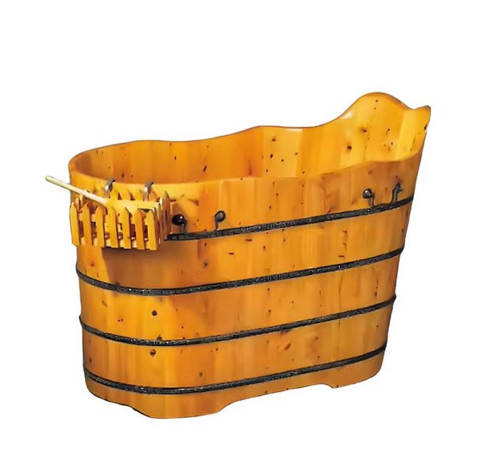 Xlmoebel Badewanne Fitovanna Entspannungsbad Holzzuber aus edlem Holz, Made in Europa