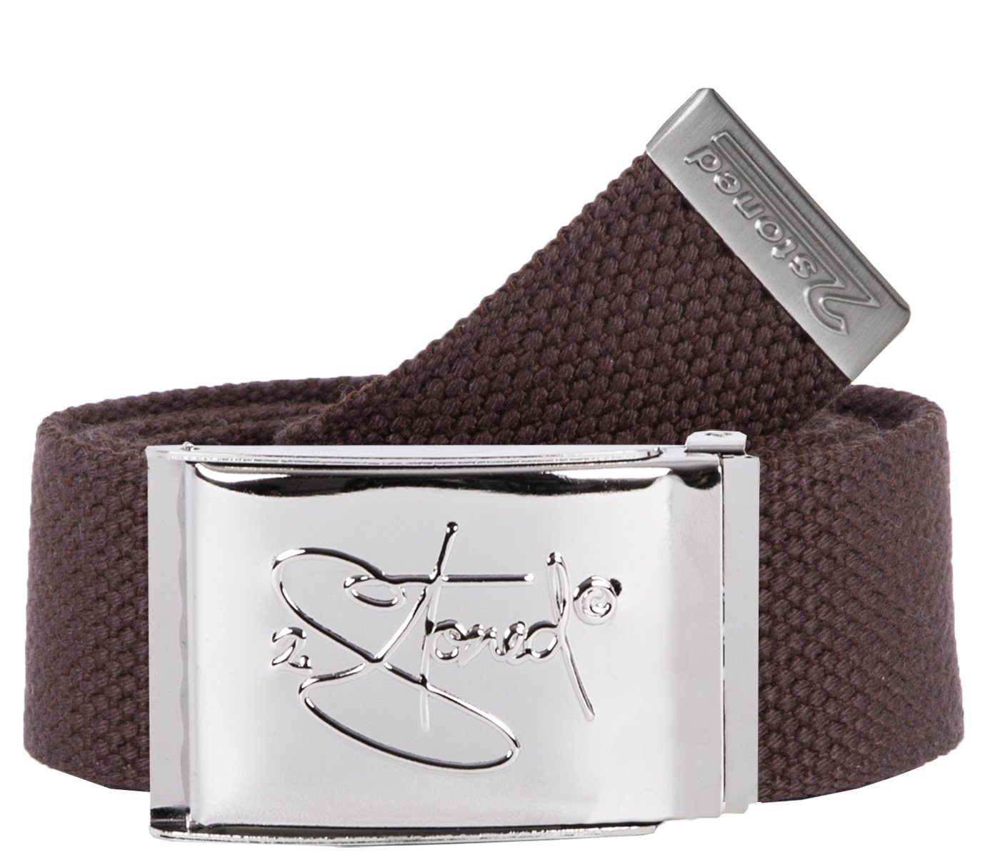 2Stoned Stoffgürtel Koppelgürtel Unisex, Chromschnalle Classic, 4 cm breit, 120 cm lang individuell kürzbar