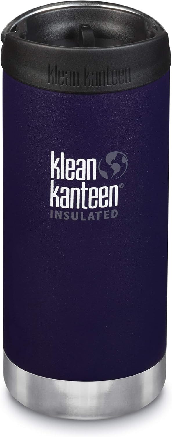 Klean Kanteen Trinkflasche Klean Kanteen TKWIDE 356ml Kaffeebacher Café Cap Kalamata Dunkellila