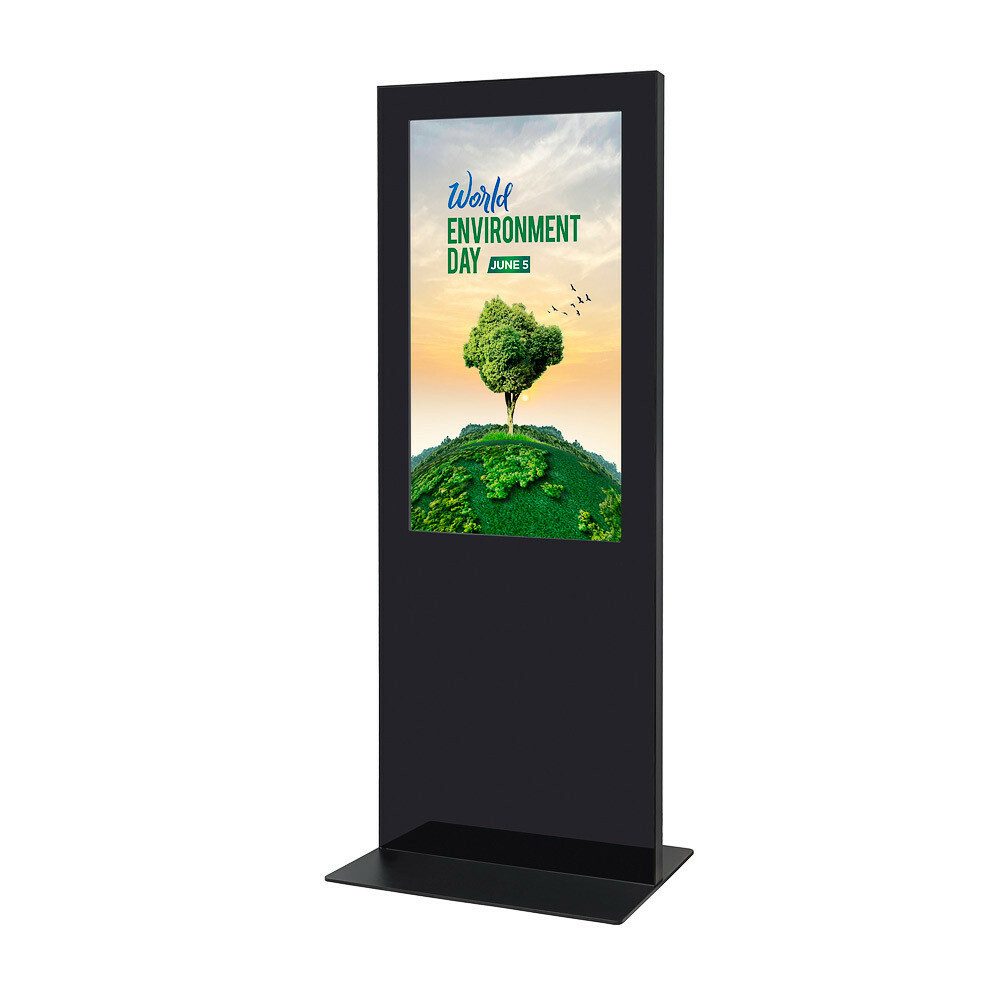 Showdown Displays Einzelrahmen Showdown Displays Digitale Infostele Slim Schwarz Mit 50" Samsung-Bild, (1 St)