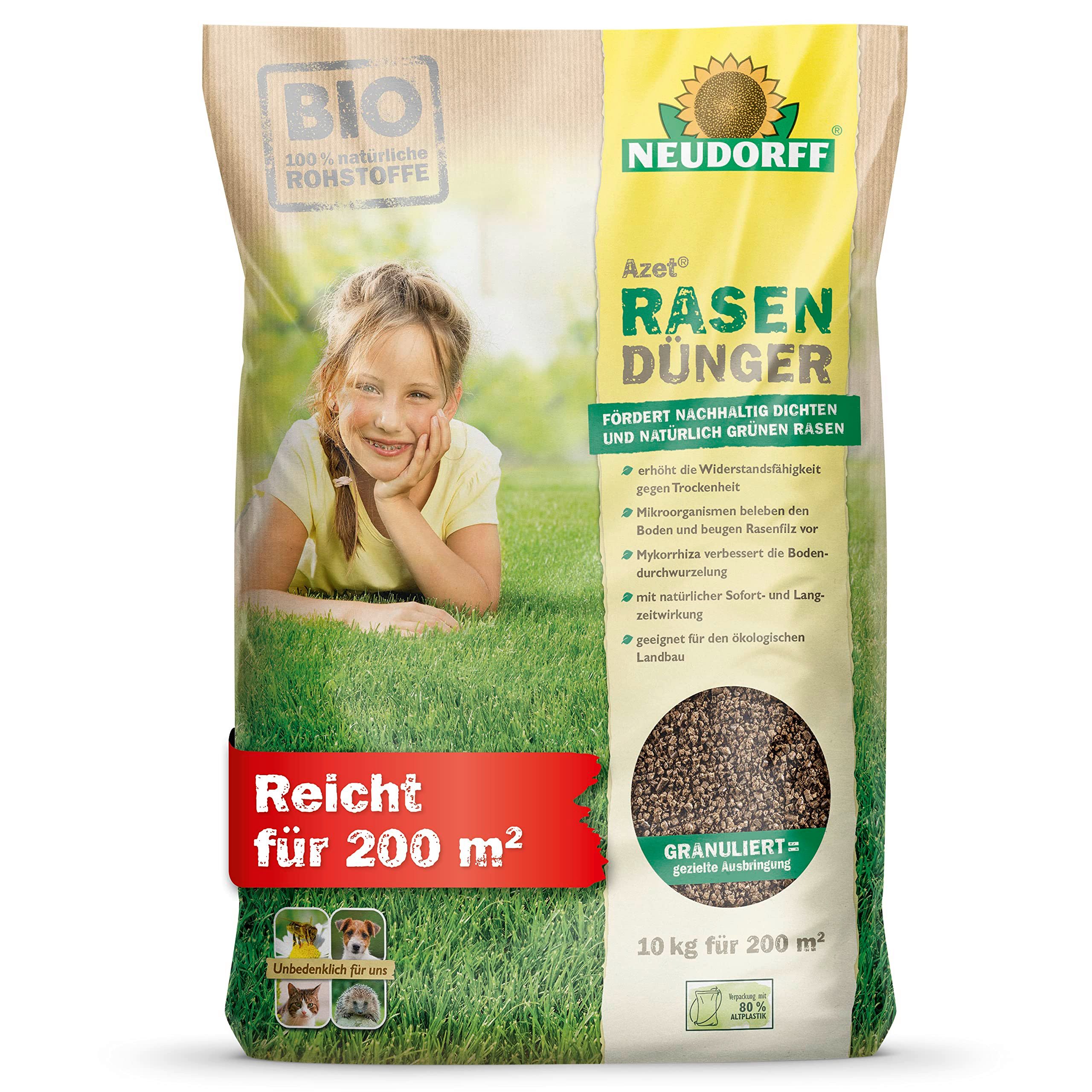Rasendünger Azet Bio RasenDünger für 200 m² - 10 kg