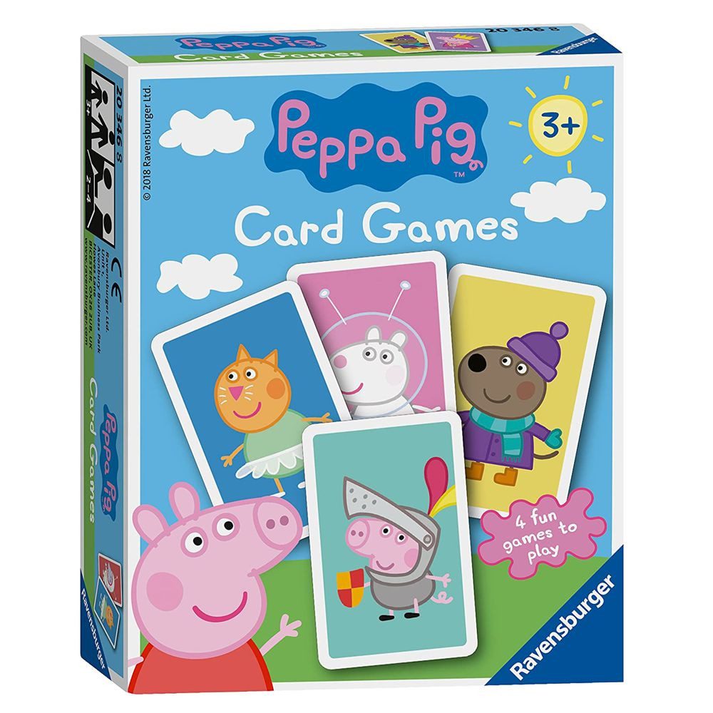 Peppa Pig Spiel Kartenspiel Pig 4 in 1 Spiele Peppa Wutz Ravensburger Spiel, Kartenspiel