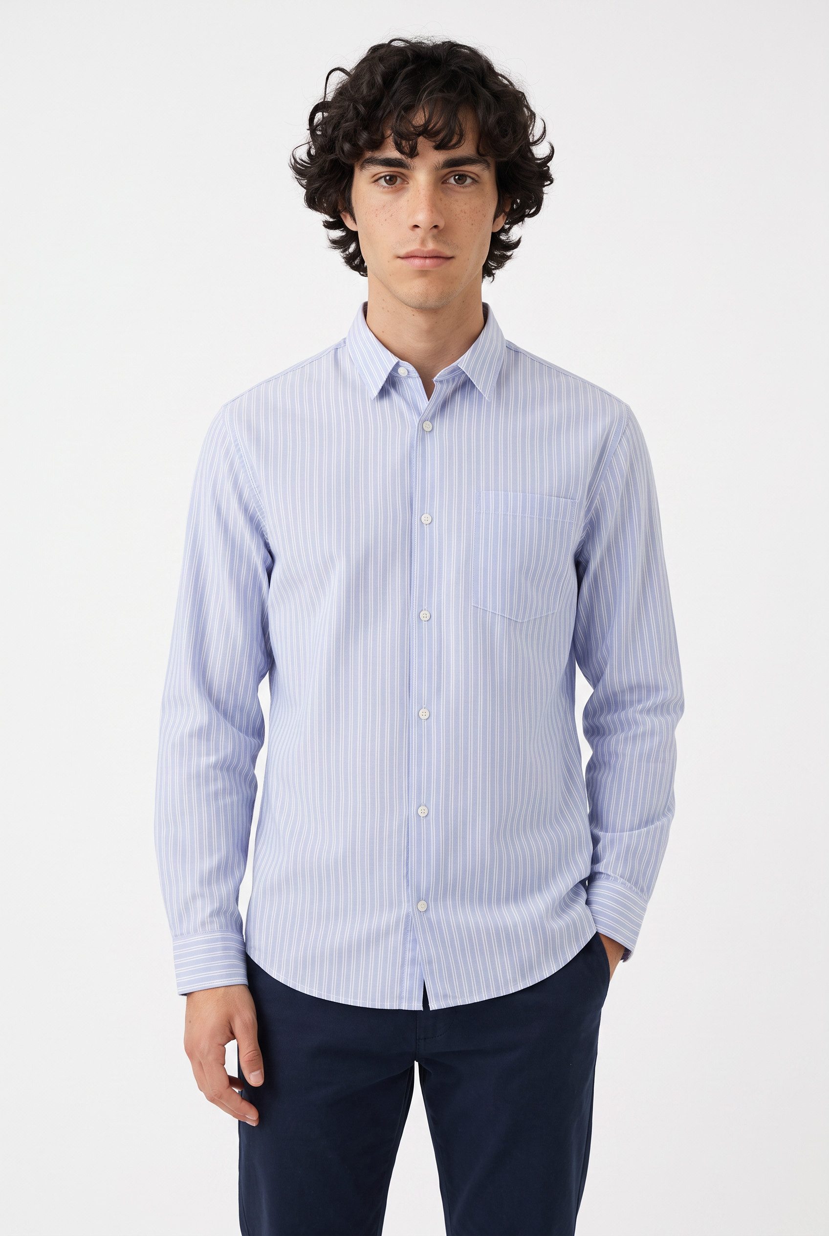 Langarmhemd JJCOLE POPLIN STRIPE SHIRT LS