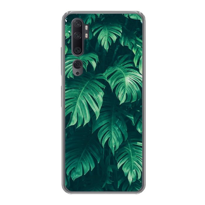 MuchoWow Handyhülle Monstera - Blätter - Pflanzen - Dschungel - Natur Phone Case Handyhülle Xiaomi Mi Note 10 Silikon Schutzhülle