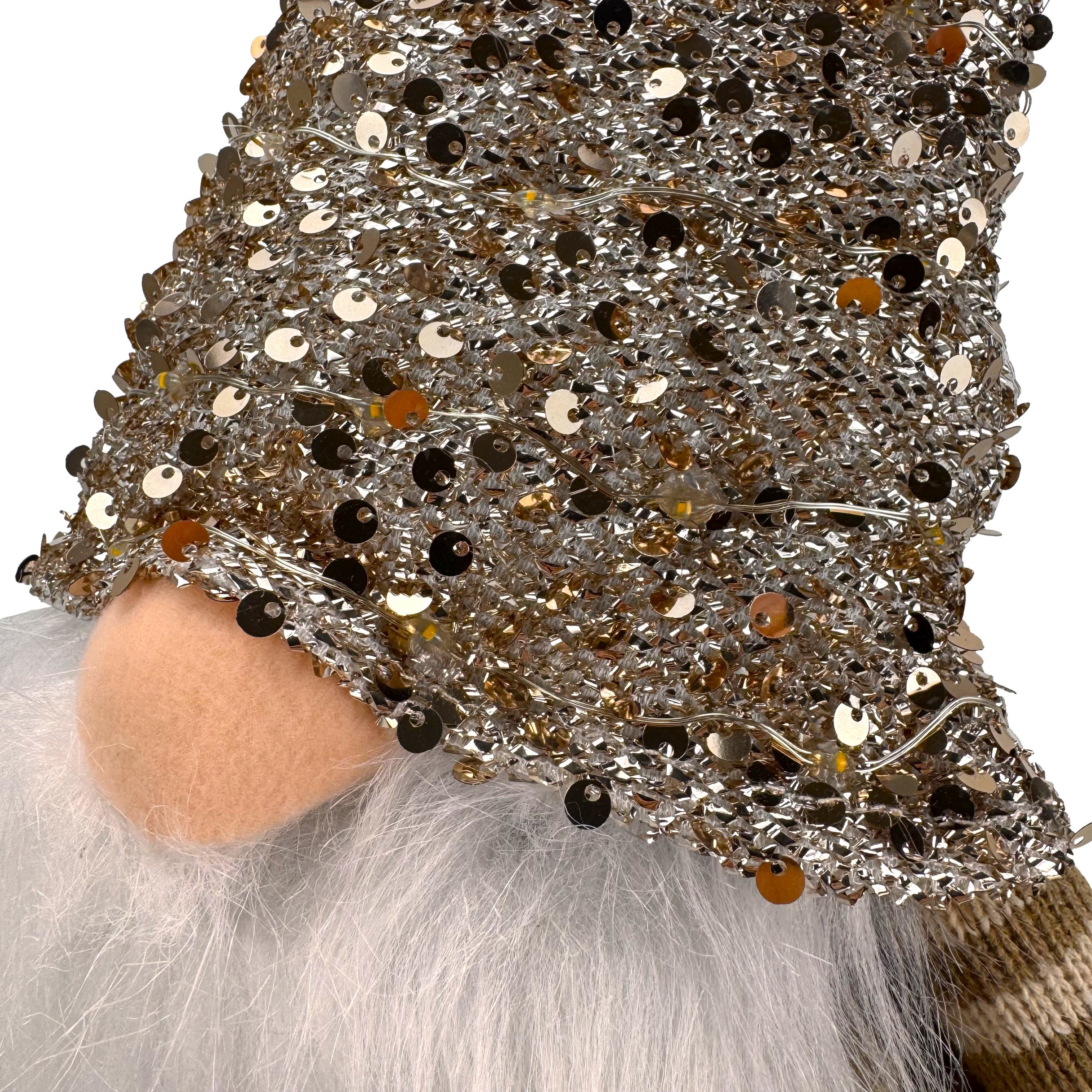 Online-Fuchs Weihnachtsfigur süßer Wichtel mit Zipfelmütze, Teleskopbeinen und LED-Beleuchtung (Deko zu Weihnachten, Dauerleuchten oder Funkeleffekt wählbar), i – Bild 2 von 2