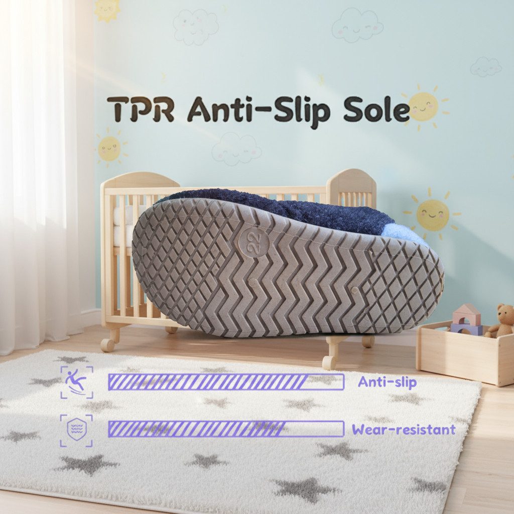 GOLDEN Hausschuhe Kinder Mädchen Junge Wärme Leicht Klettverschluss Plüsch Hausschuhe