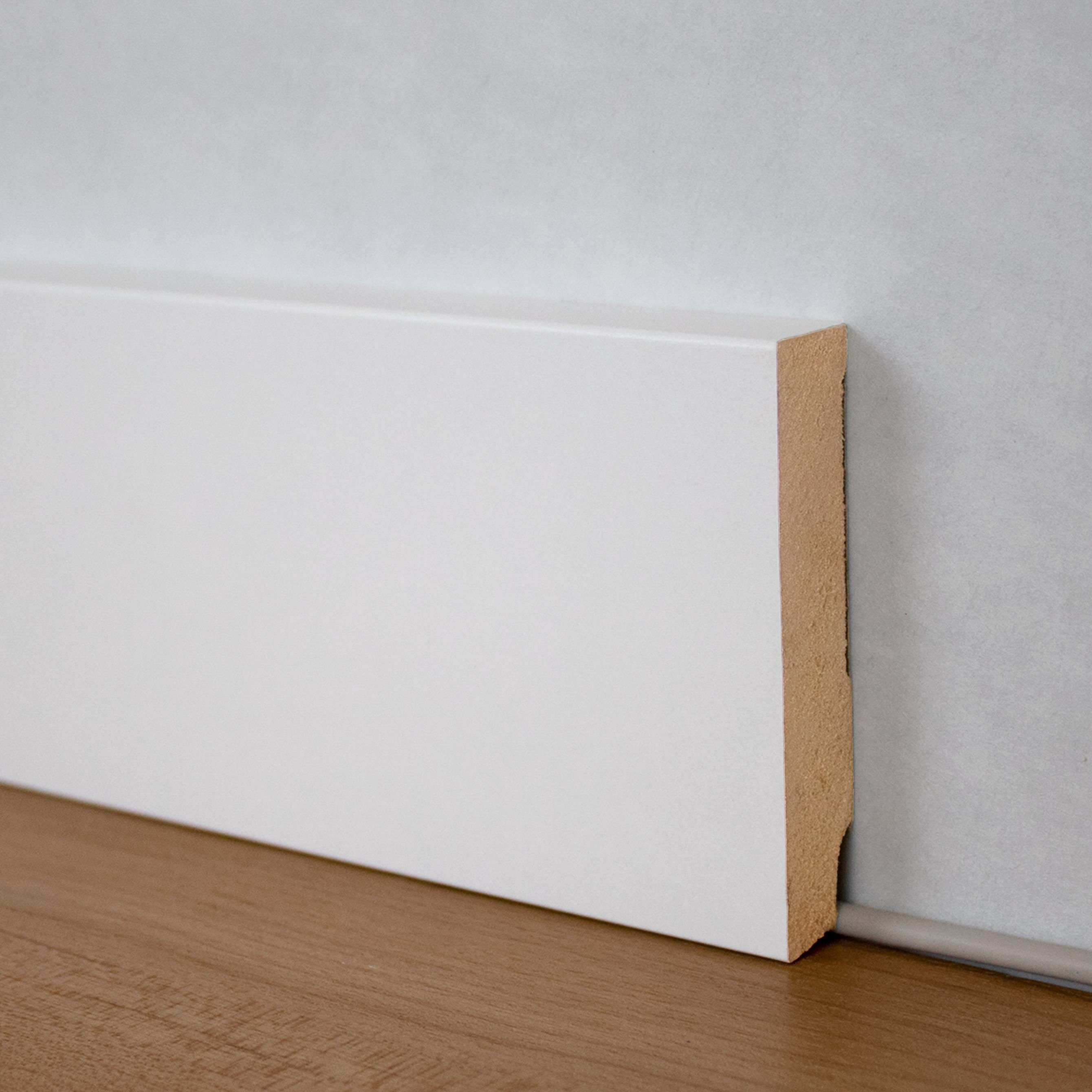 PROVISTON Sockelleisten-Aussenecke 16 x 80 x 400 mm Aussenwinkel MDF-Kern foliert Weiß by PROVISTON, 2-St.