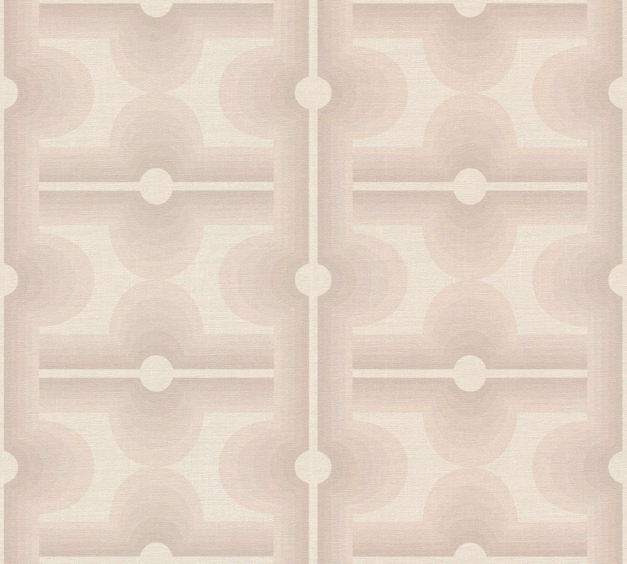 A.S. Création Vliestapete Retro Chic 3D-Tapete Mustertapete Vintage 3D, strukturiert, matt, (1 St), Vliestapete Kacheln für Schlafzimmer Küche Wohnzimmer 3D Design modern